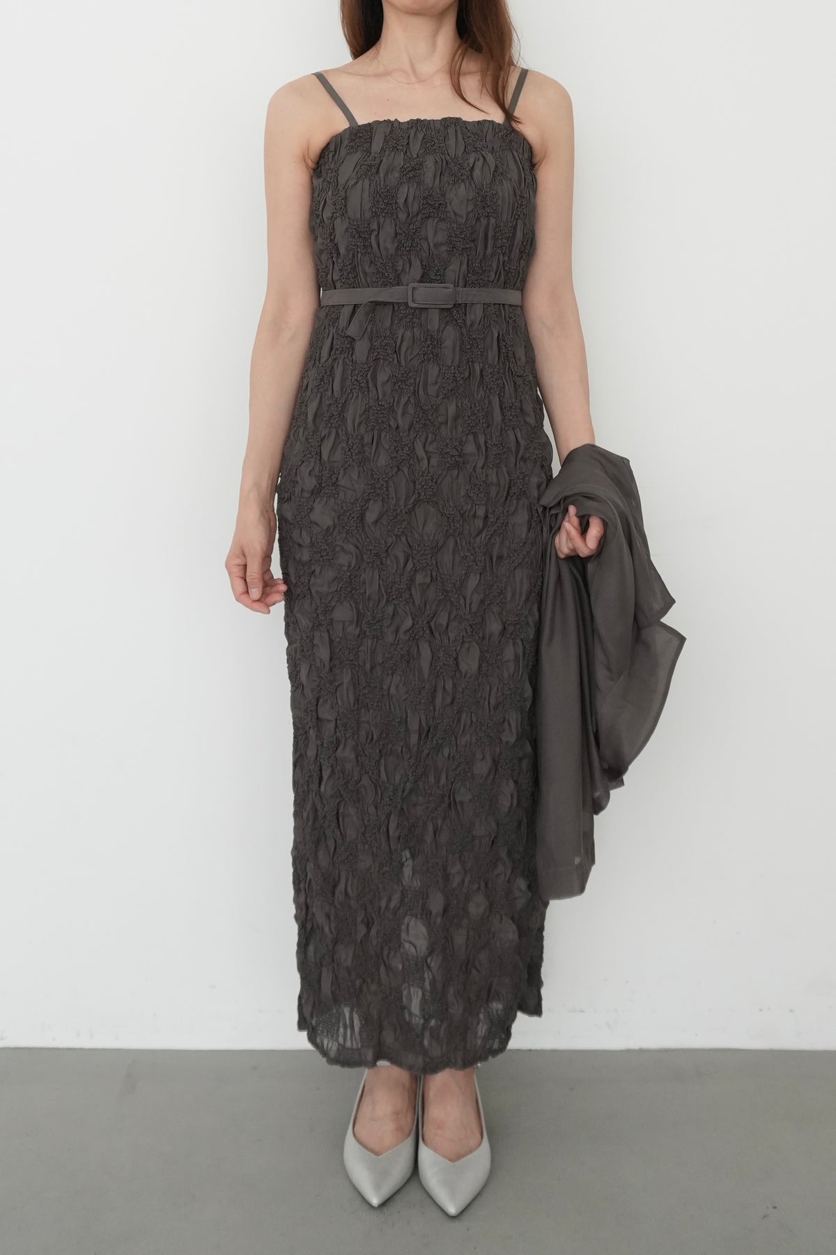 model:164cm size:L color:グレー