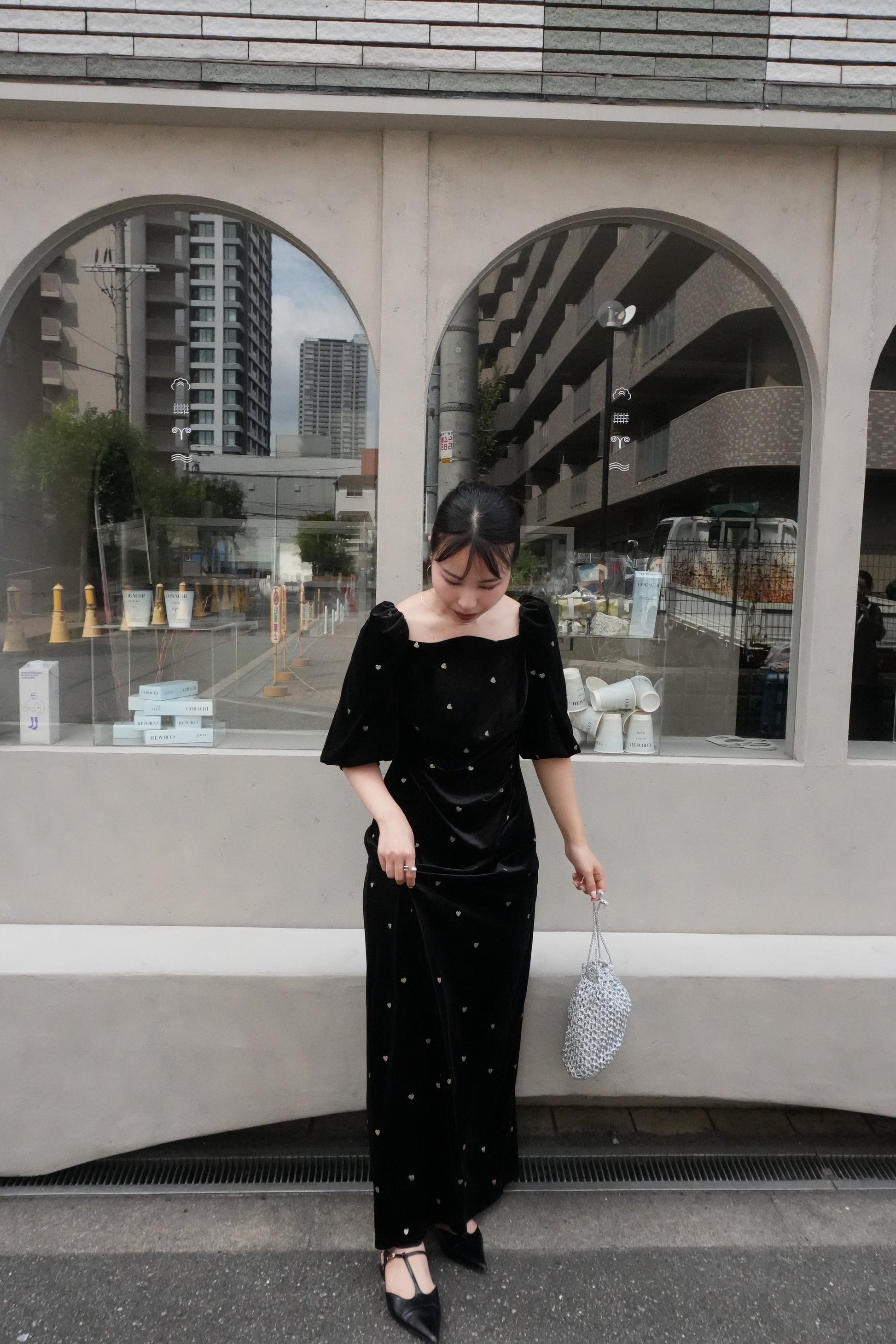 model:159cm size:M color:ブラック