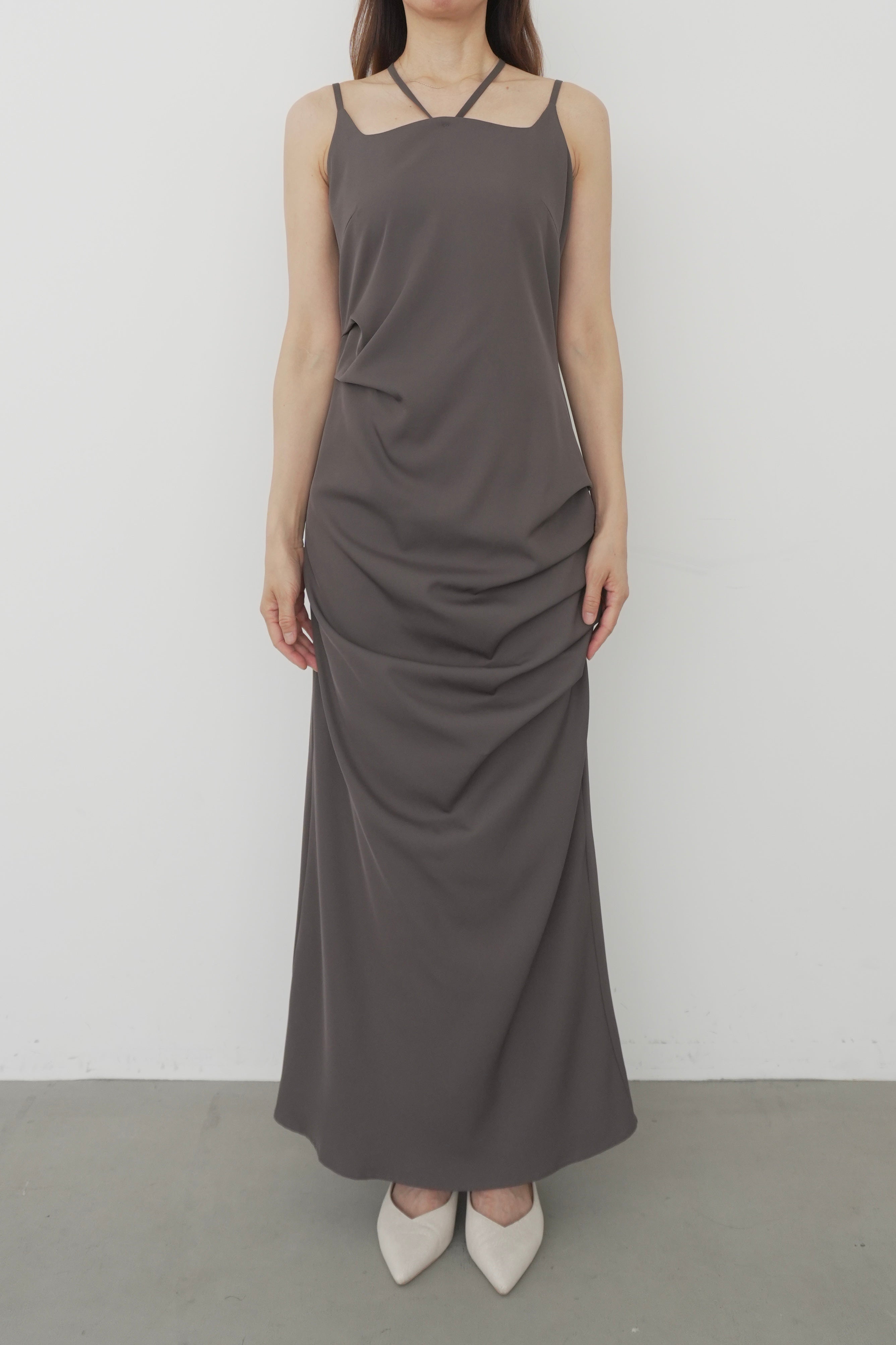 model:164cm size:L color:ブラウン
