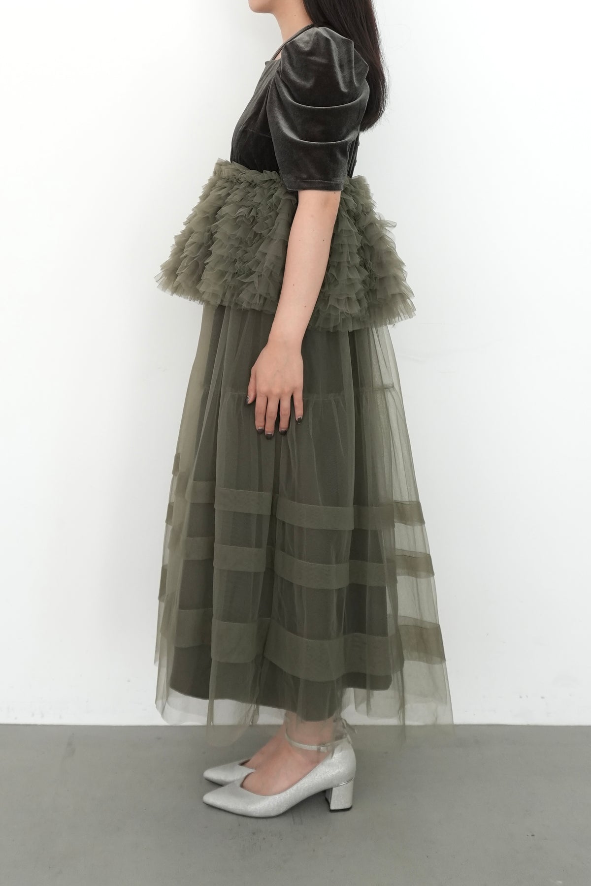 model:159cm size:S color:オリーブ