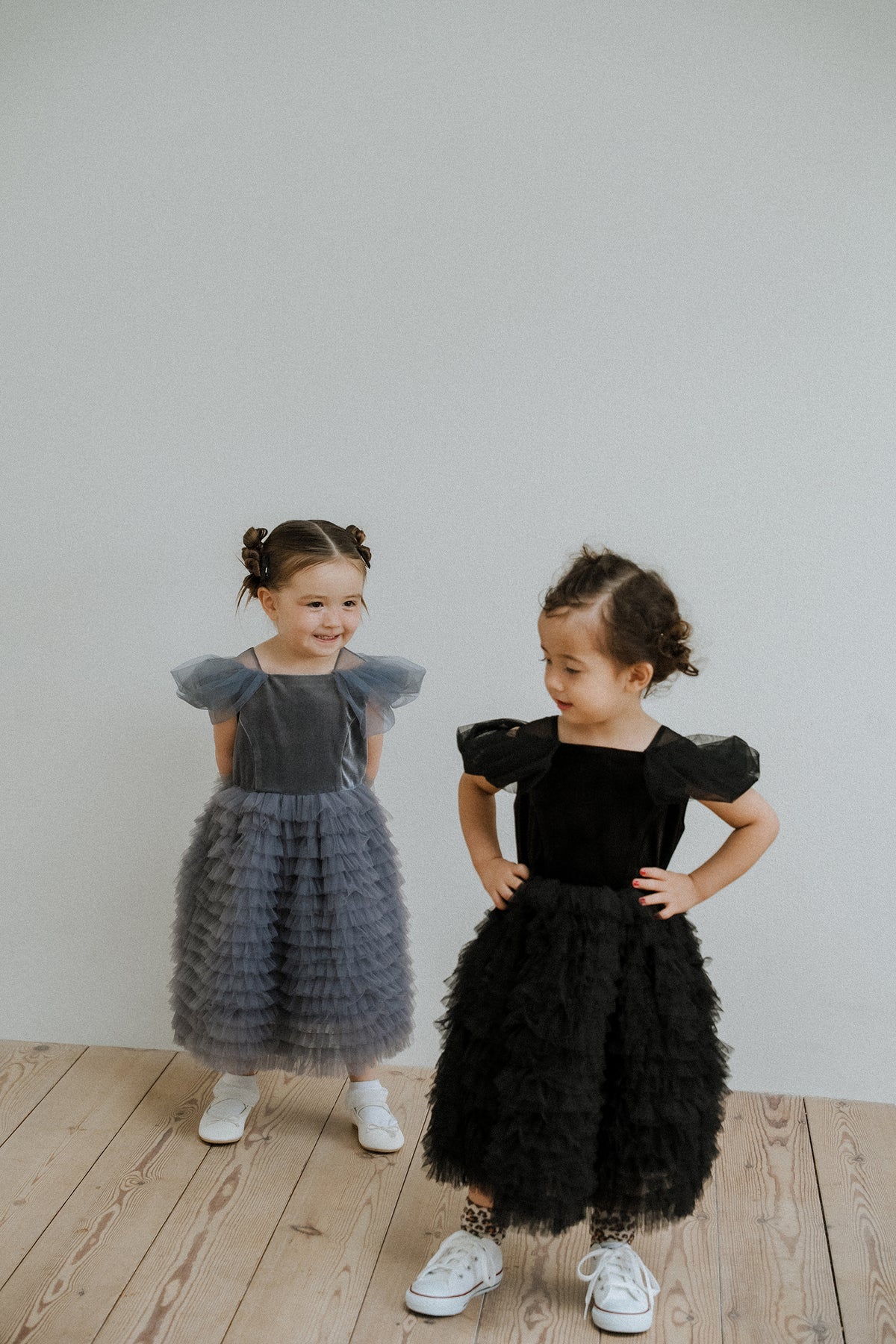 1155 Velour Ruffle Dress kids