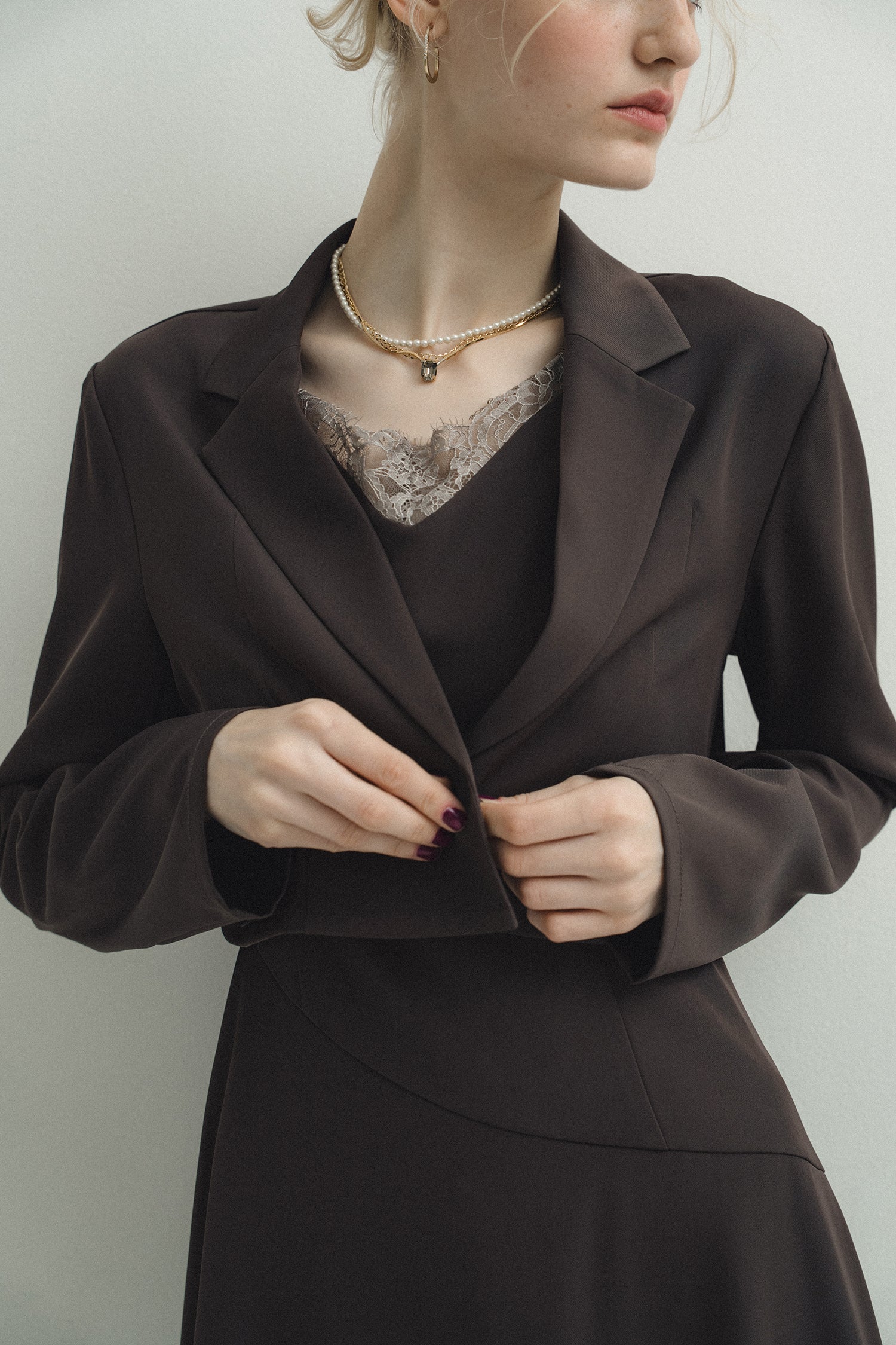model:174cm size:モデルサイズ color:ブラウン