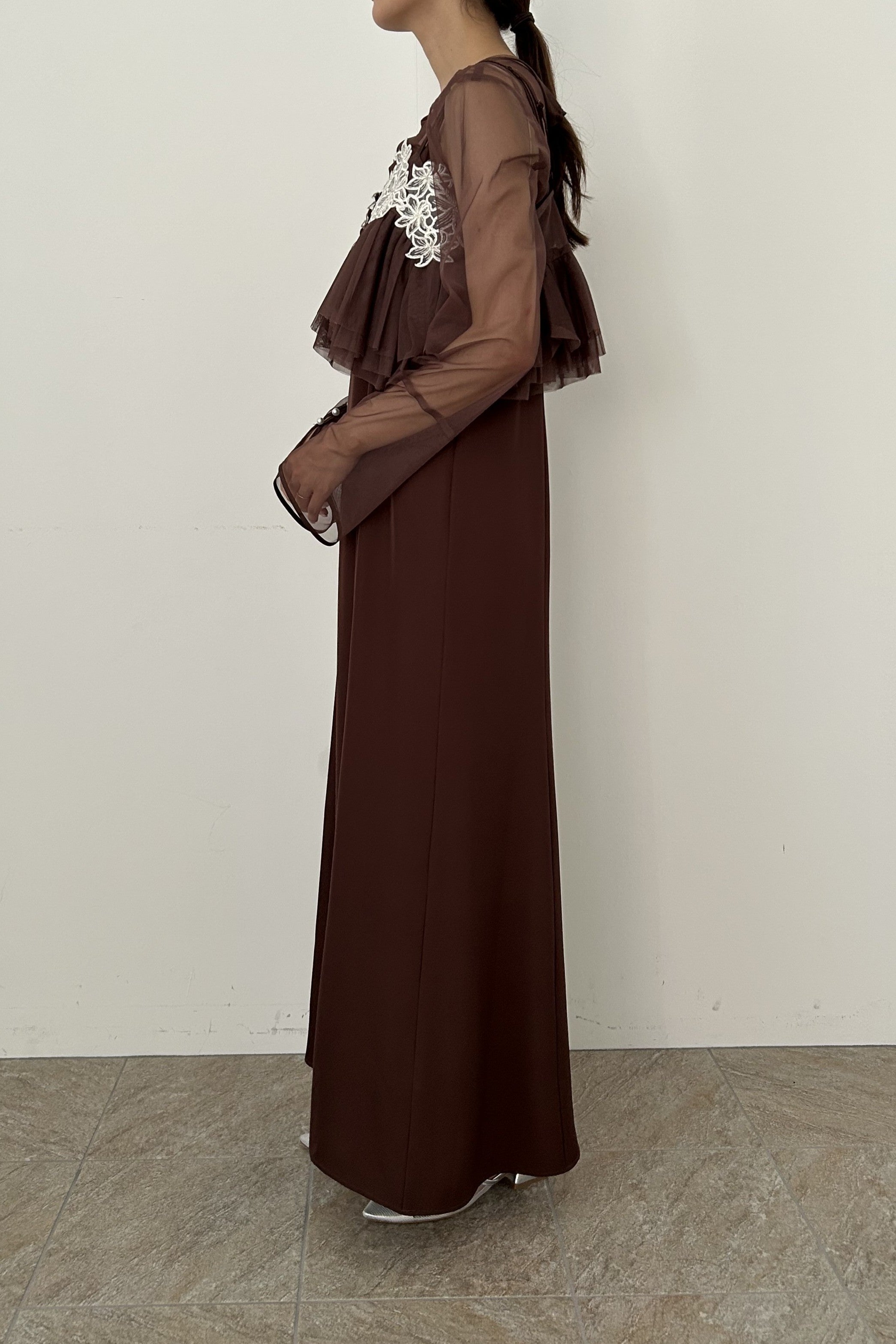 model:165cm size:L color:チョコ
