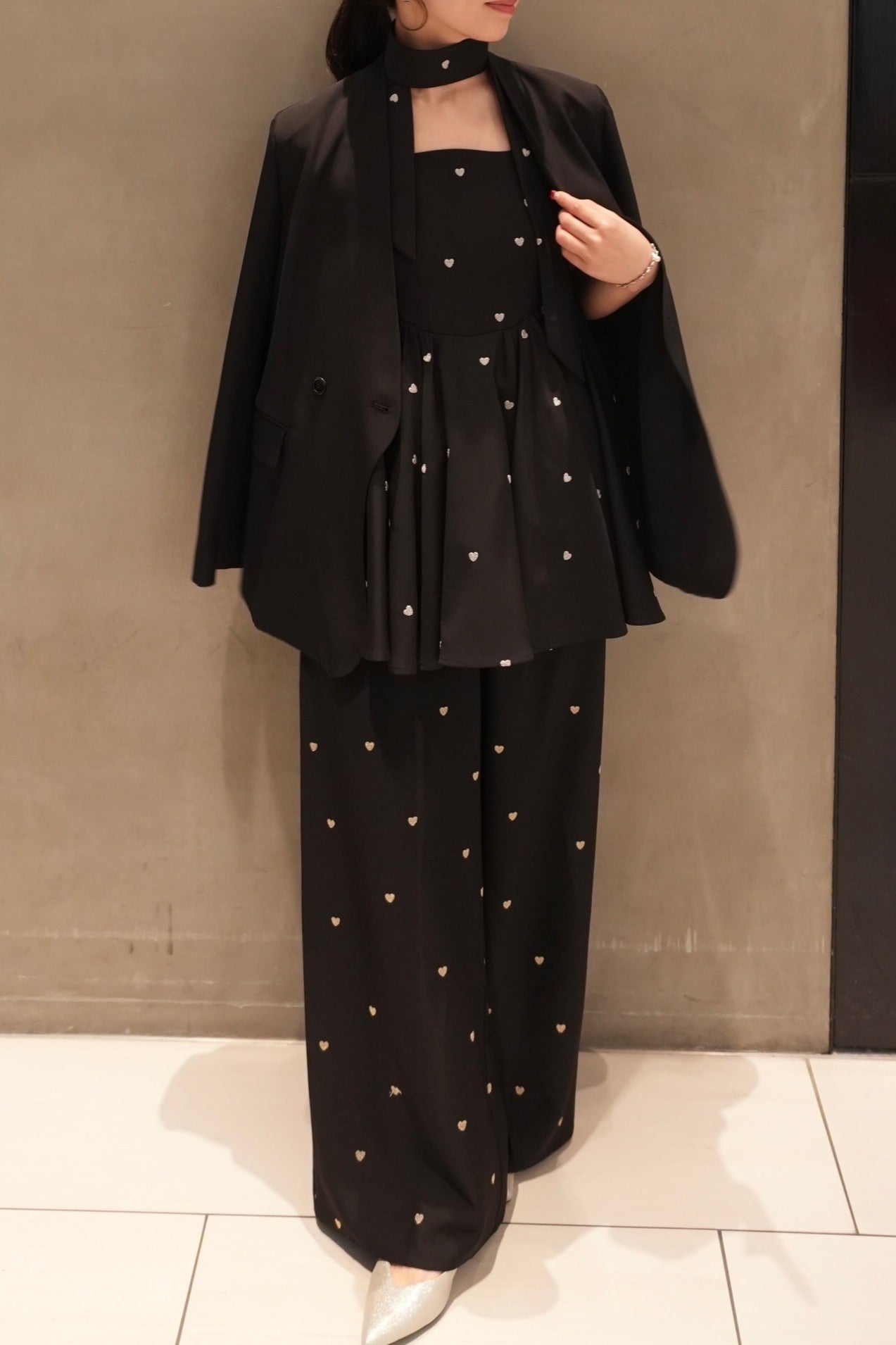 model:159cm size:FREE color:ブラック