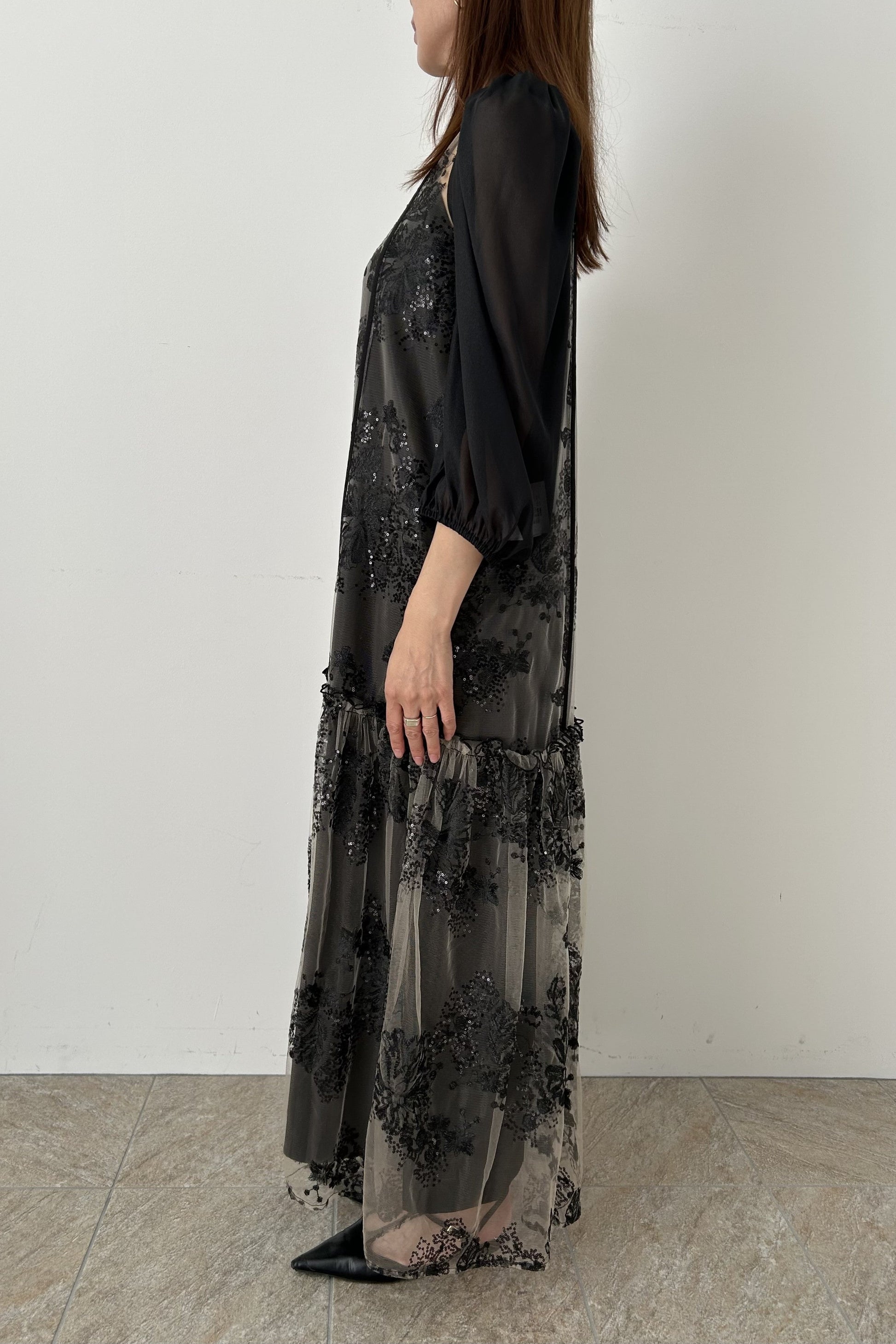 model:164cm size:L color:ブラック