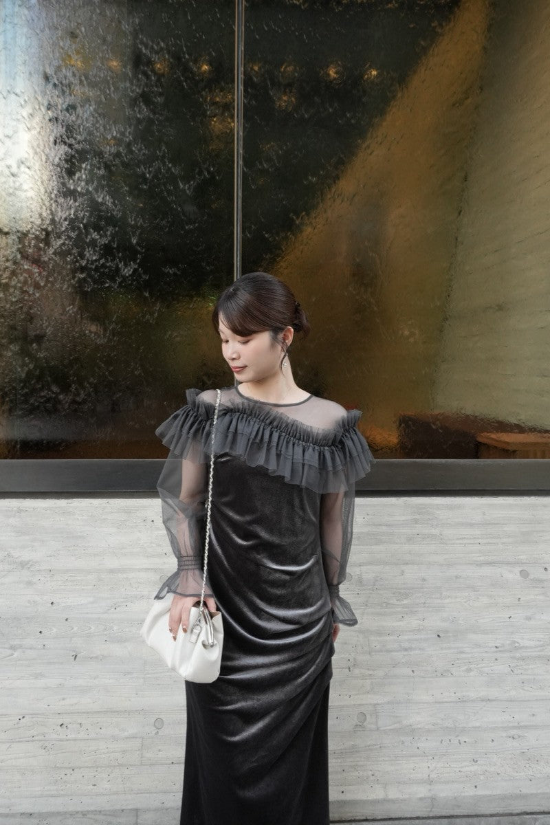 model:153cm size:S color:ブルーグレー