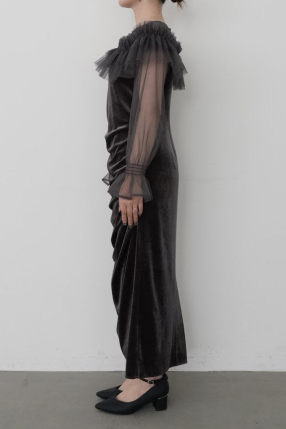 model:153cm size:S color:ブルーグレー