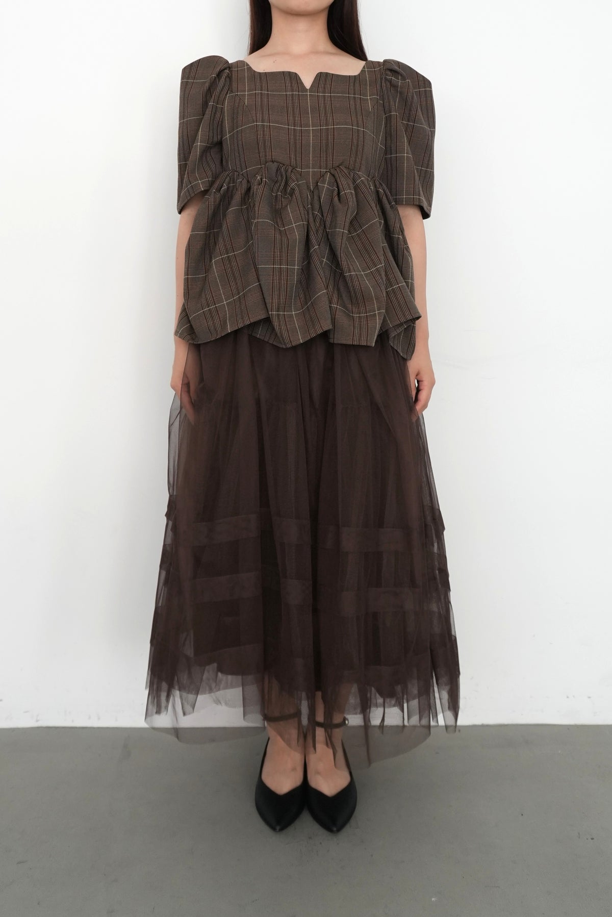 model:159cm size:L color:ブラウン