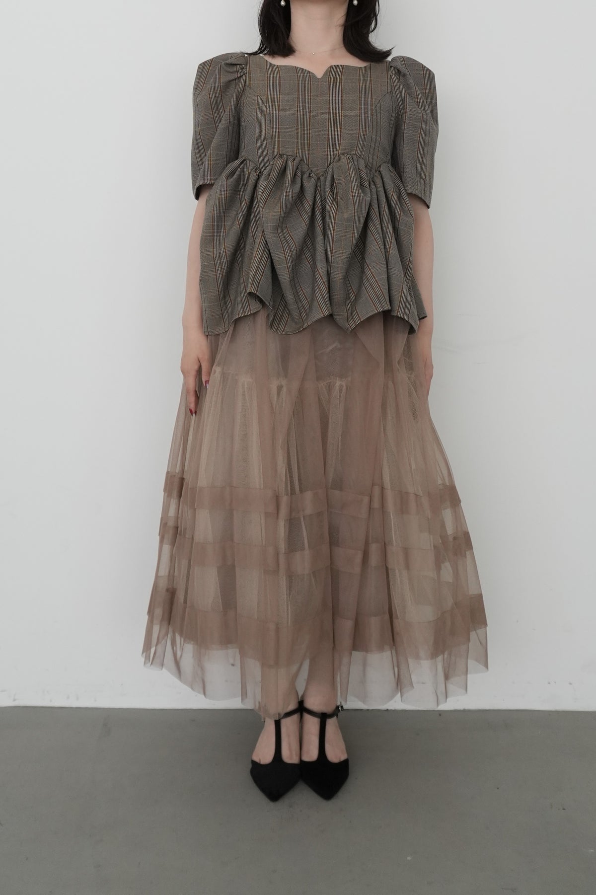 model:153cm size:S color:ベージュ
