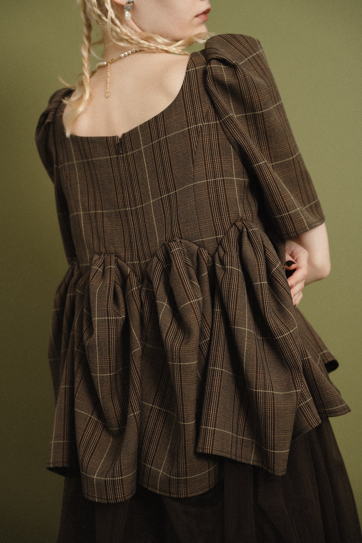 model:174cm size:モデルサイズ color:ブラウン