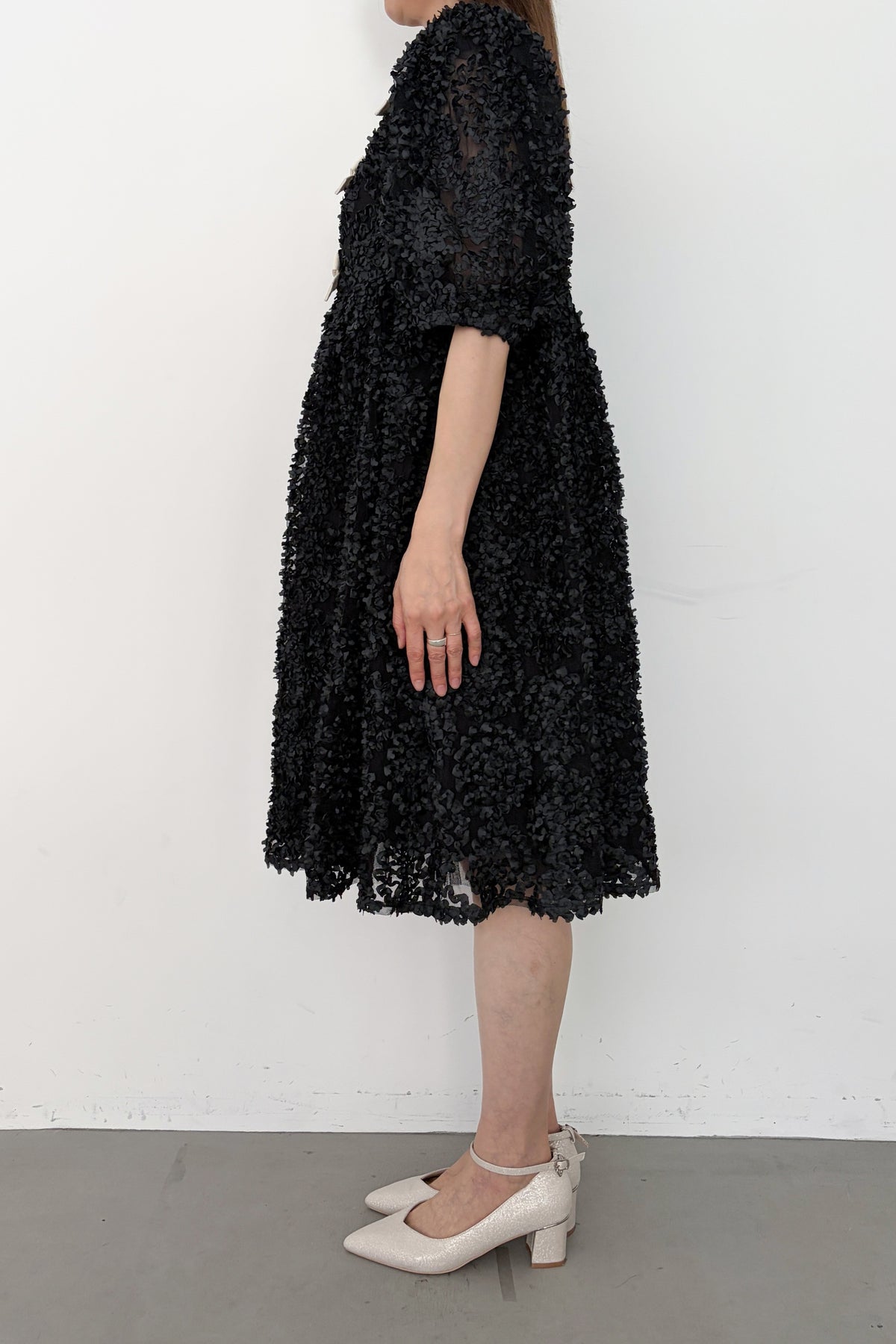 model:164cm size:M/Short color:ブラック