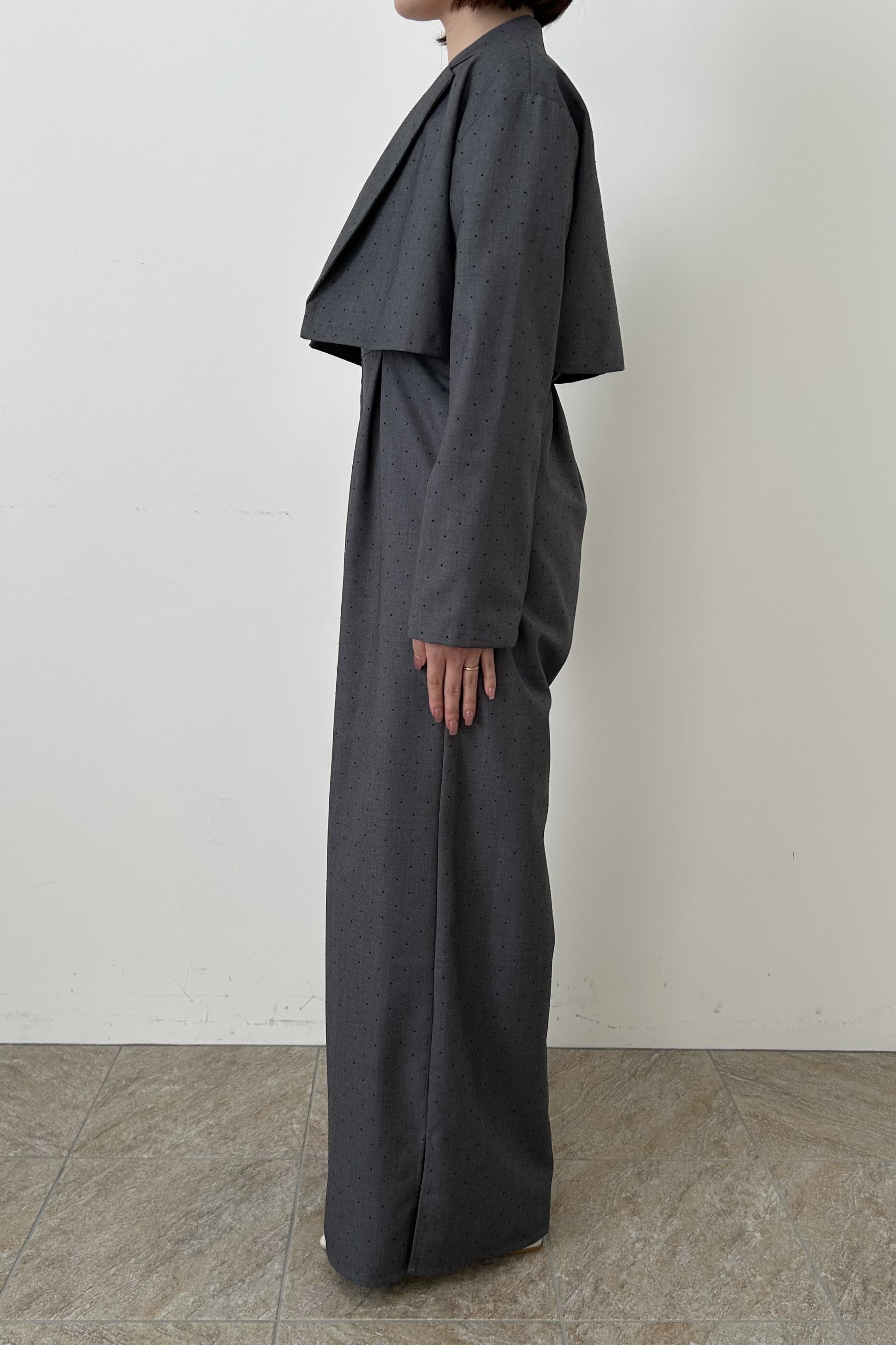 model:153cm size:S color:グレー