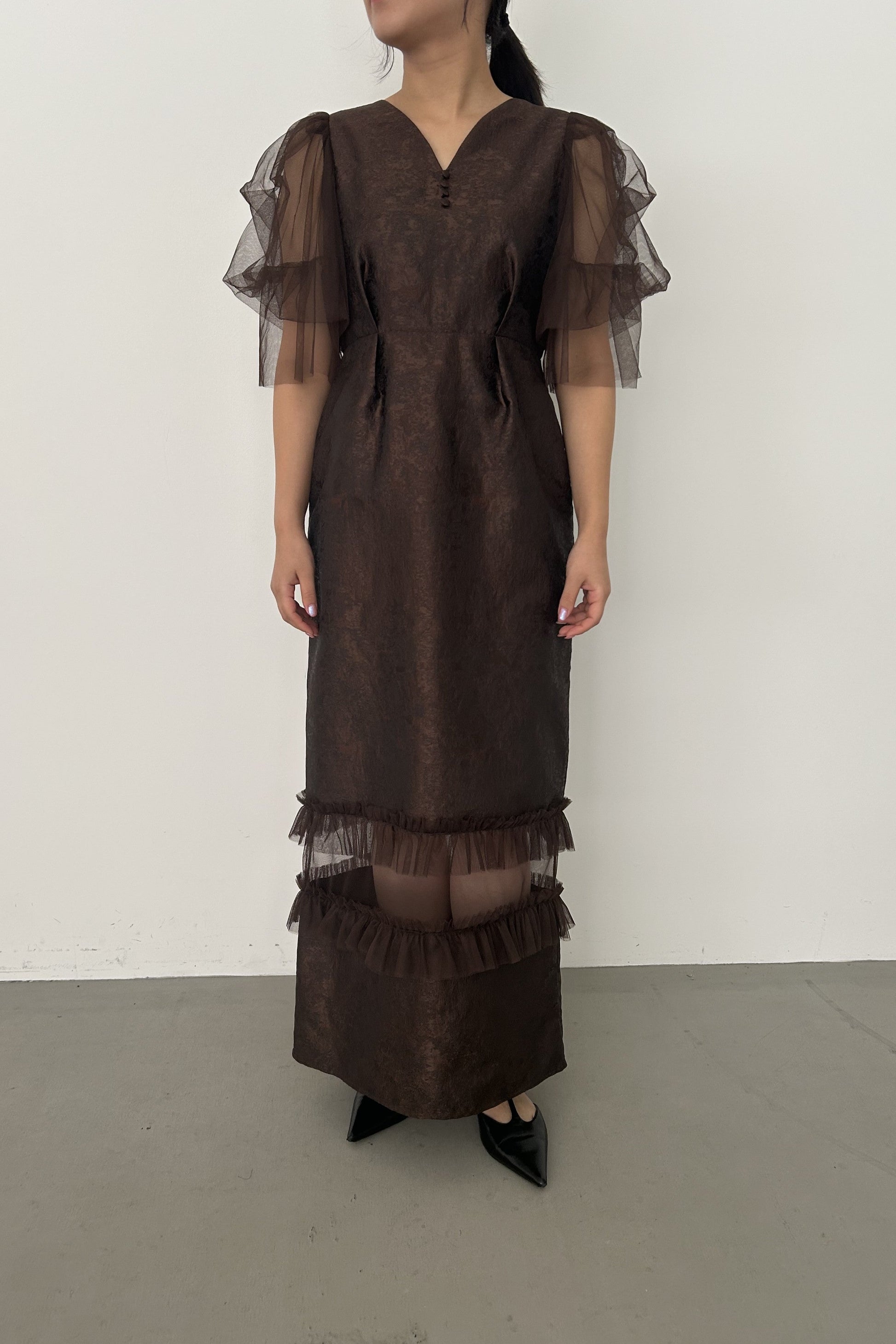 model:155cm size:M color:ブラウン