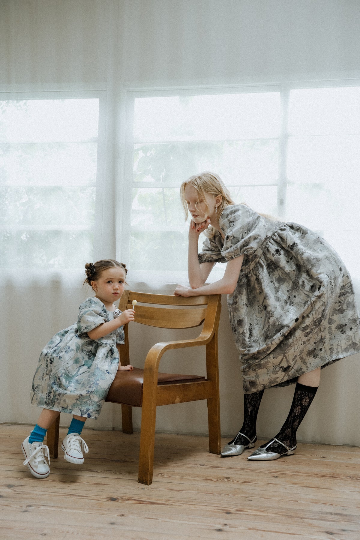 1156 Botanical jacquard dress kids