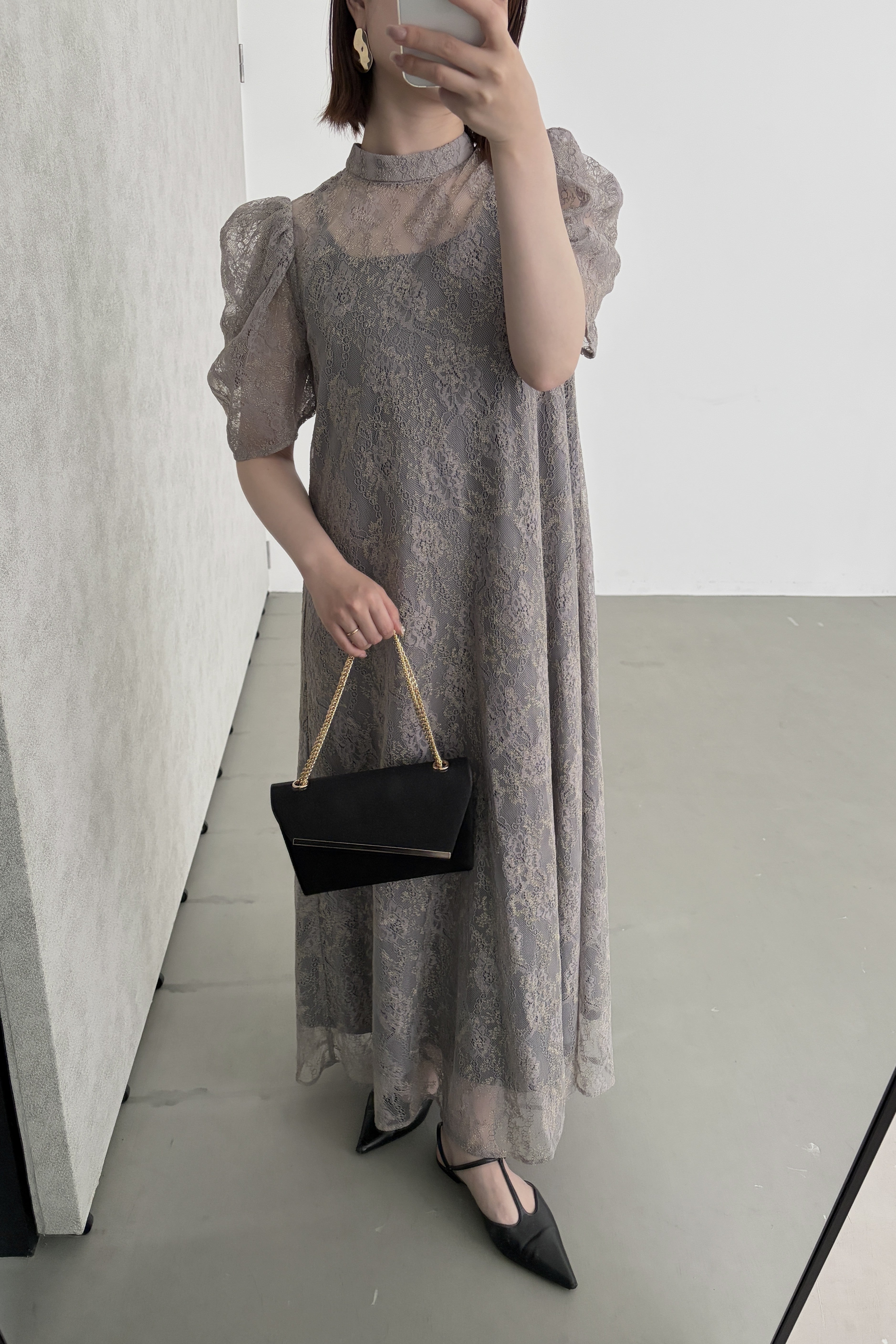 model:153cm size:S color:グレー