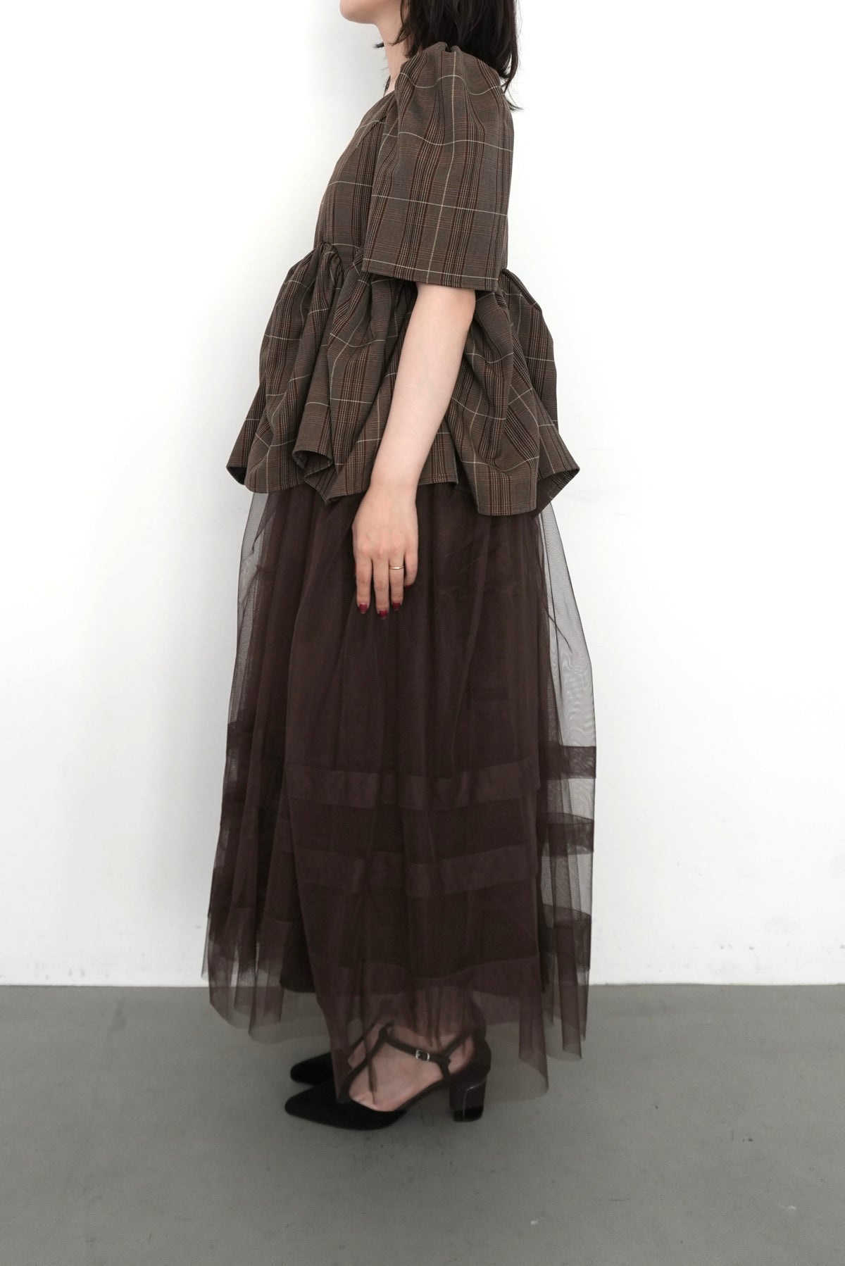 model:153cm size:L color:ブラウン