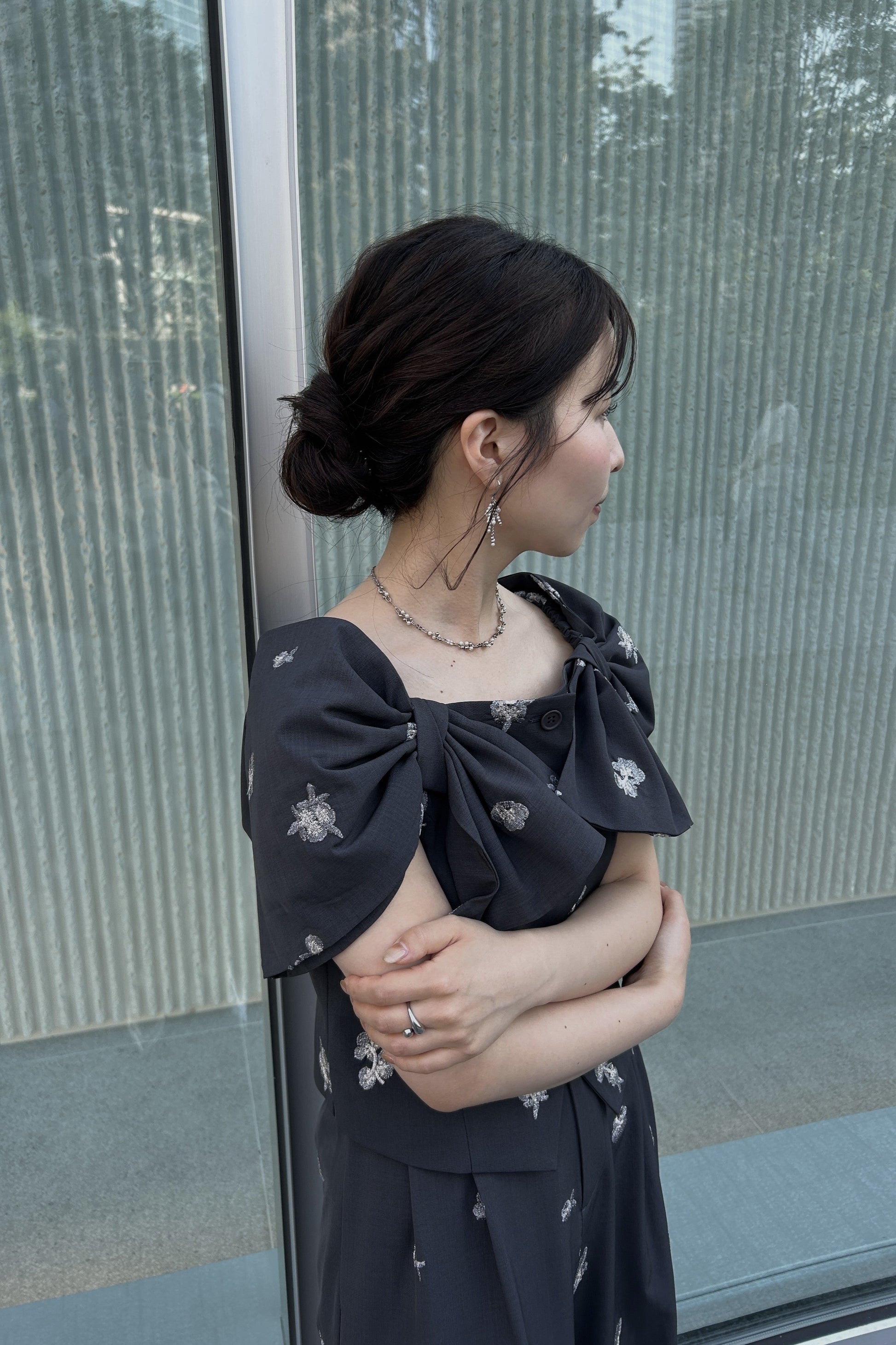 model:159cm size:M color:チャコール