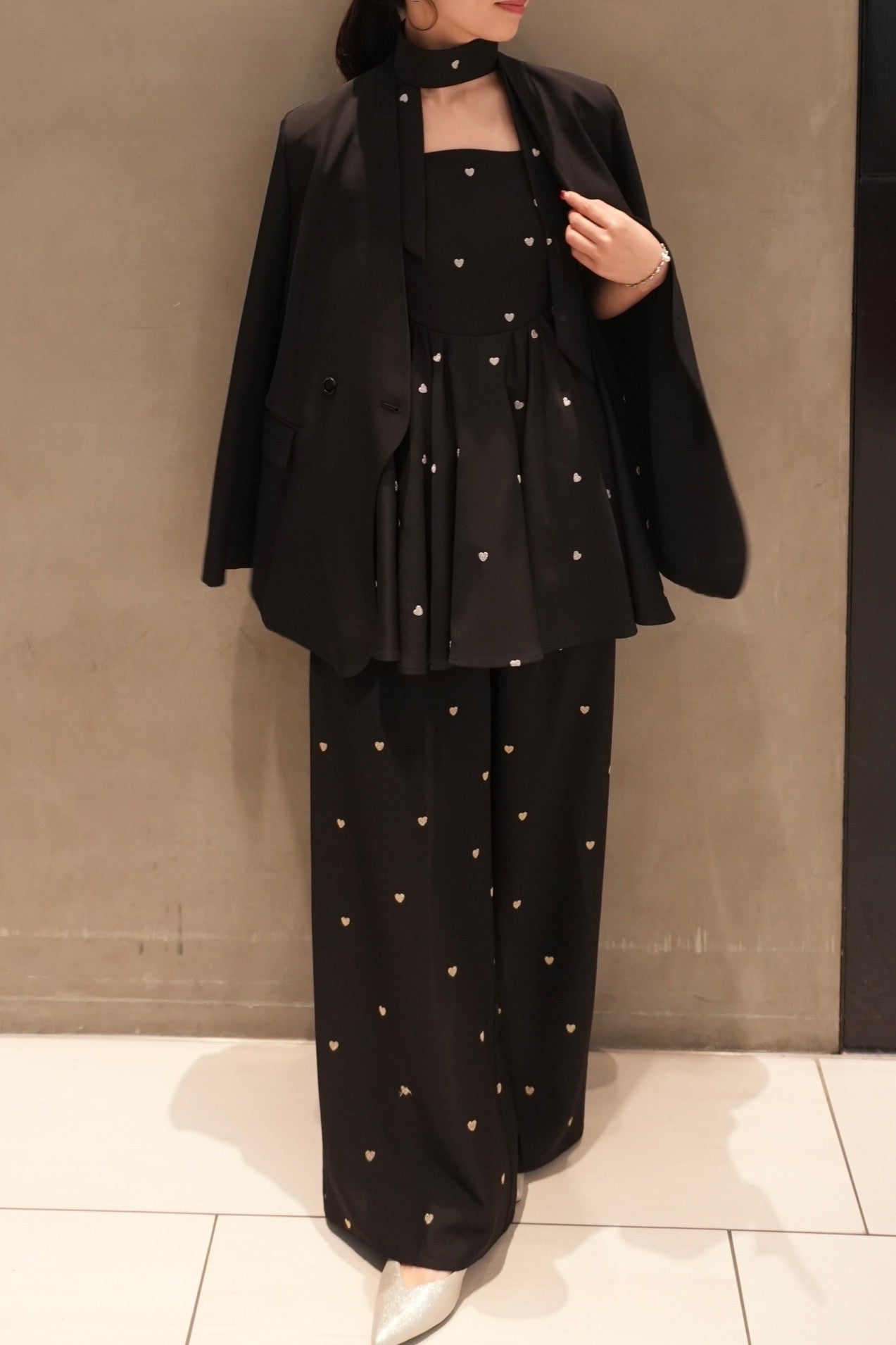 model:159cm size:M color:ブラック