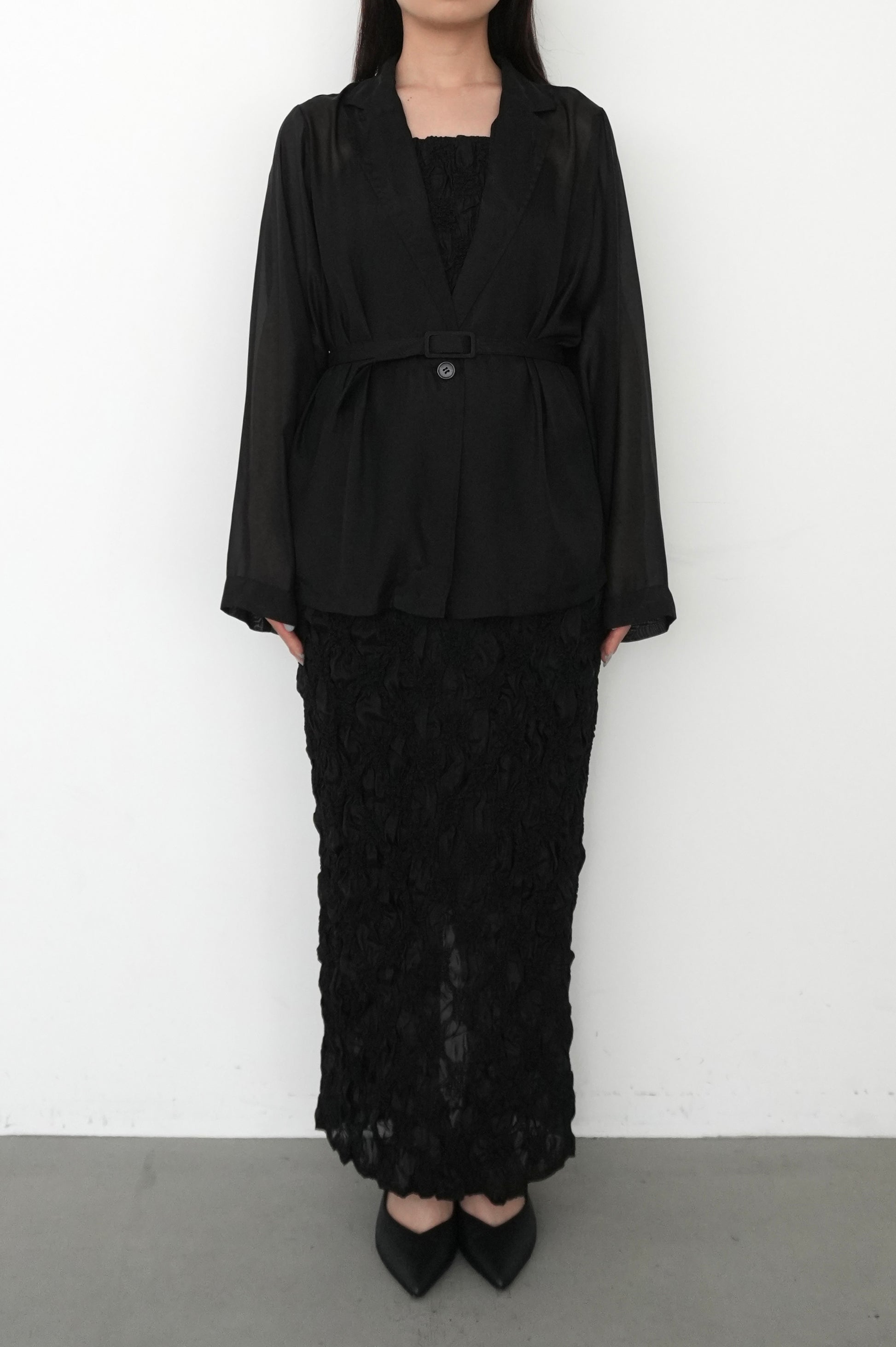 model:159cm size:M color:ブラック