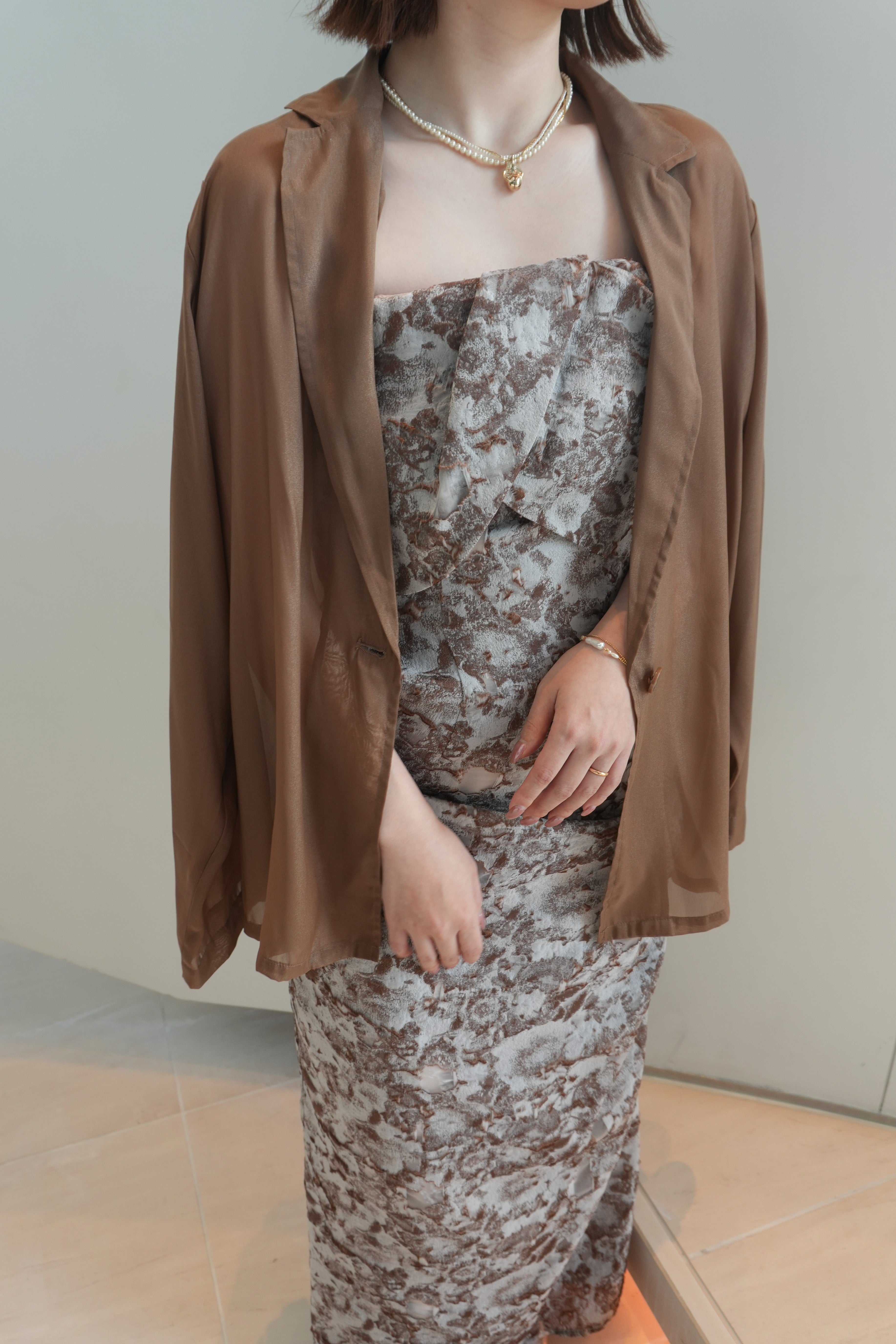 model:153cm size:S color:ブラウン