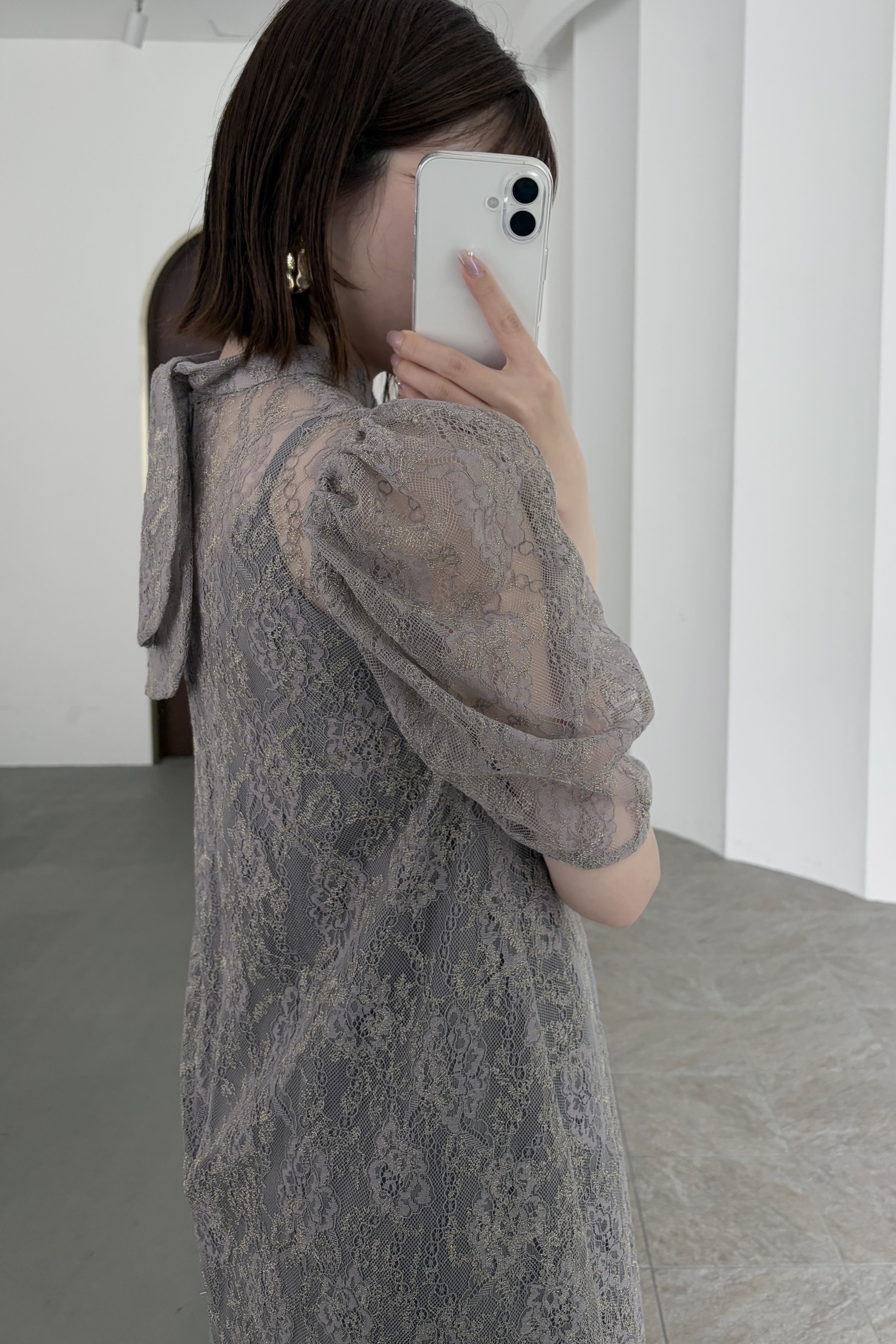 model:153cm size:S color:グレー