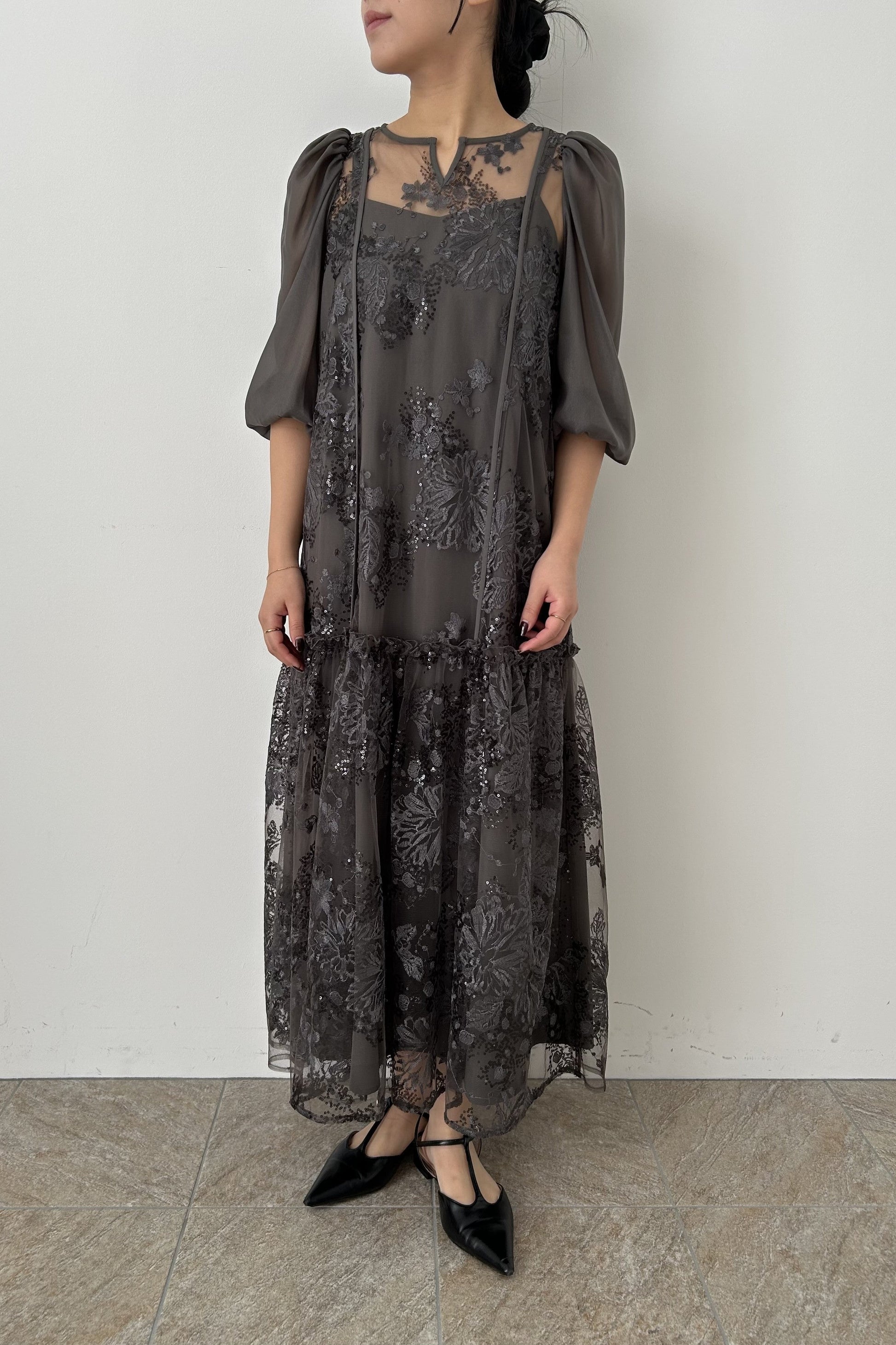 model:155cm size:S color:グレー