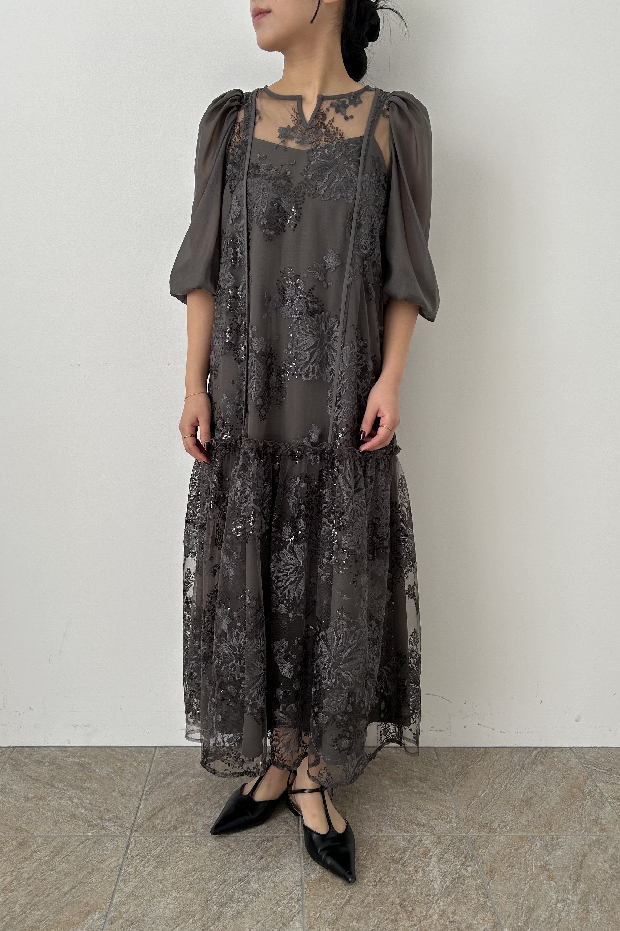 model:155cm size:S color:グレー