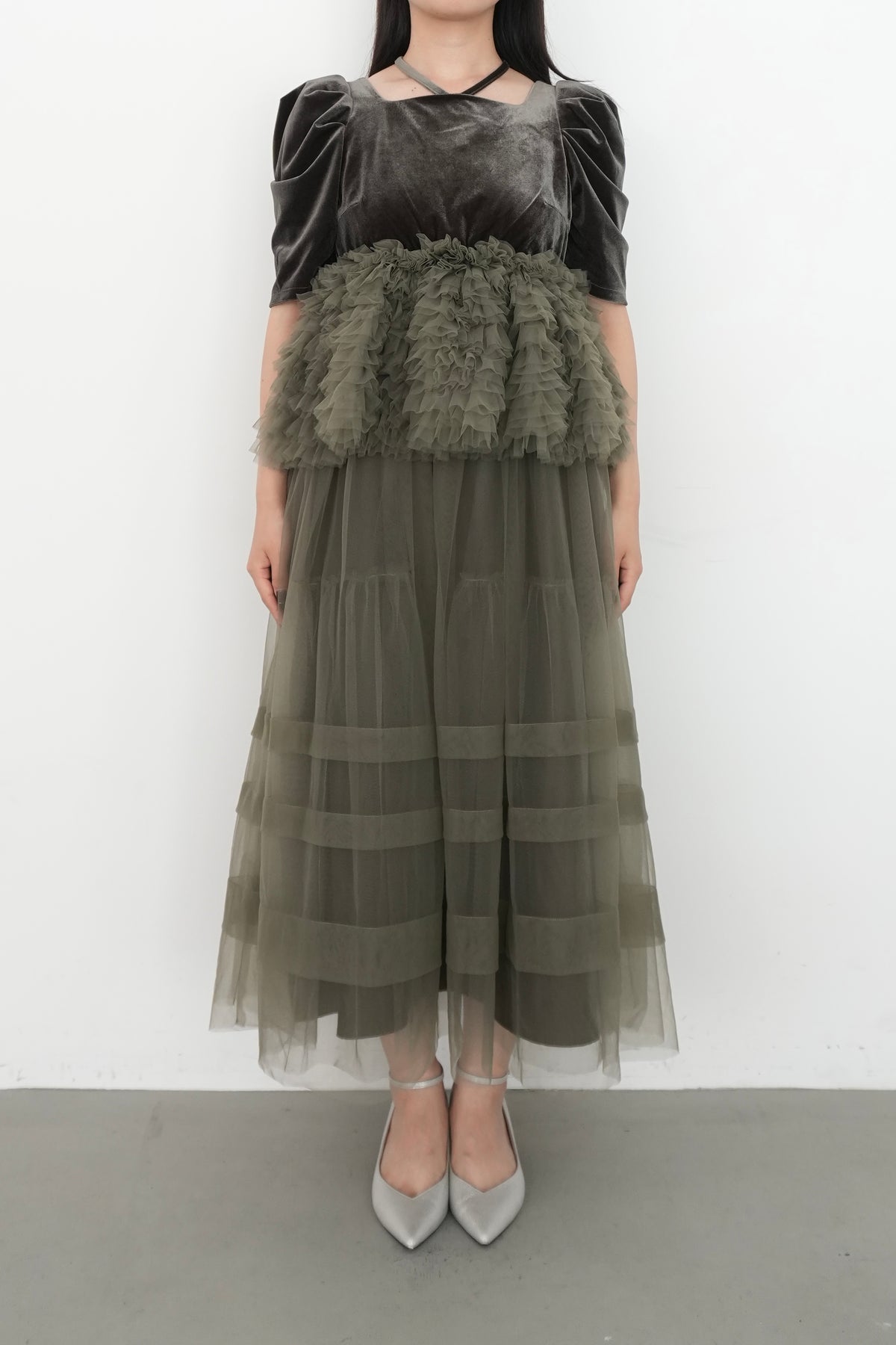model:159cm size:S color:オリーブ