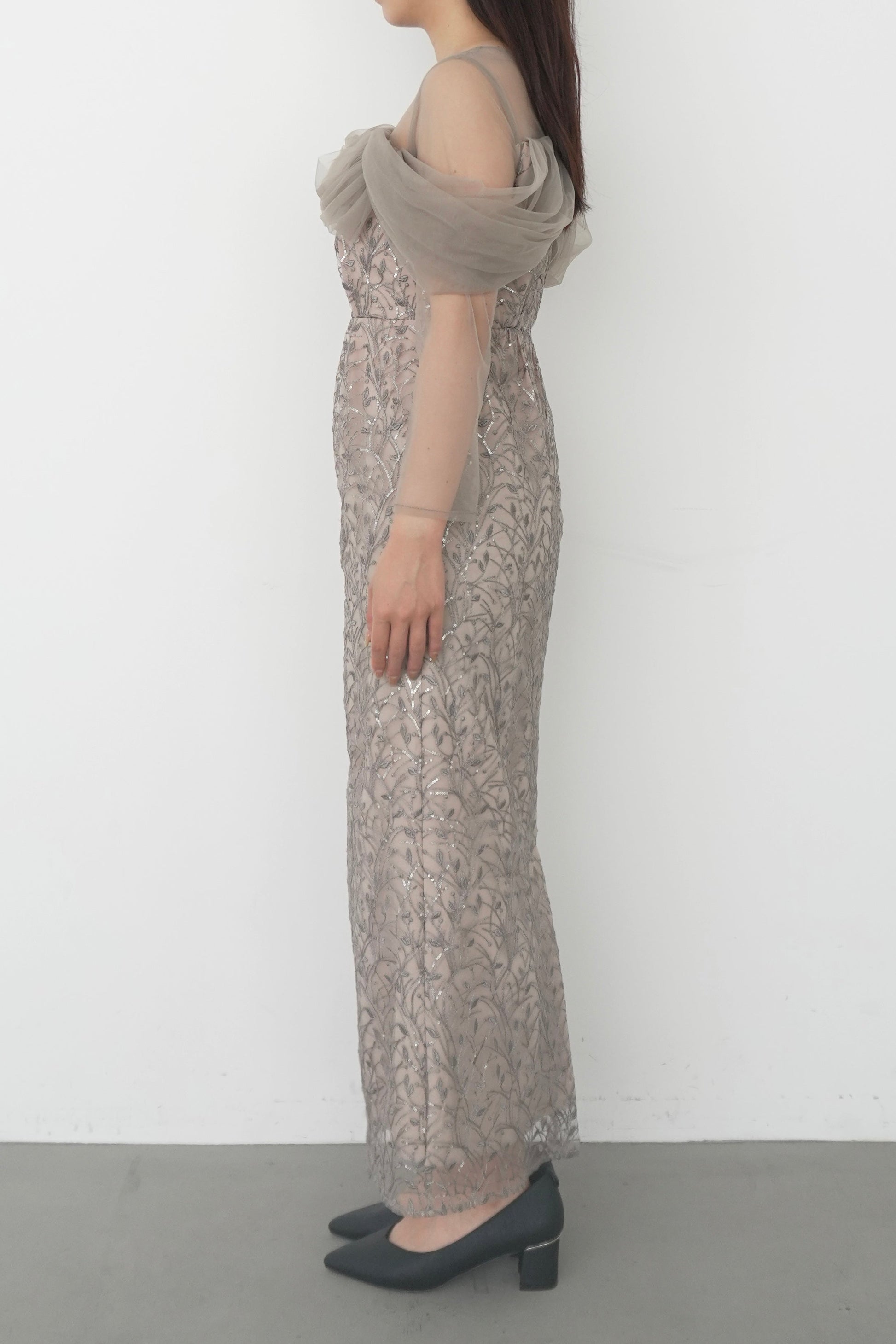 model:159cm size:M color:ベージュ
