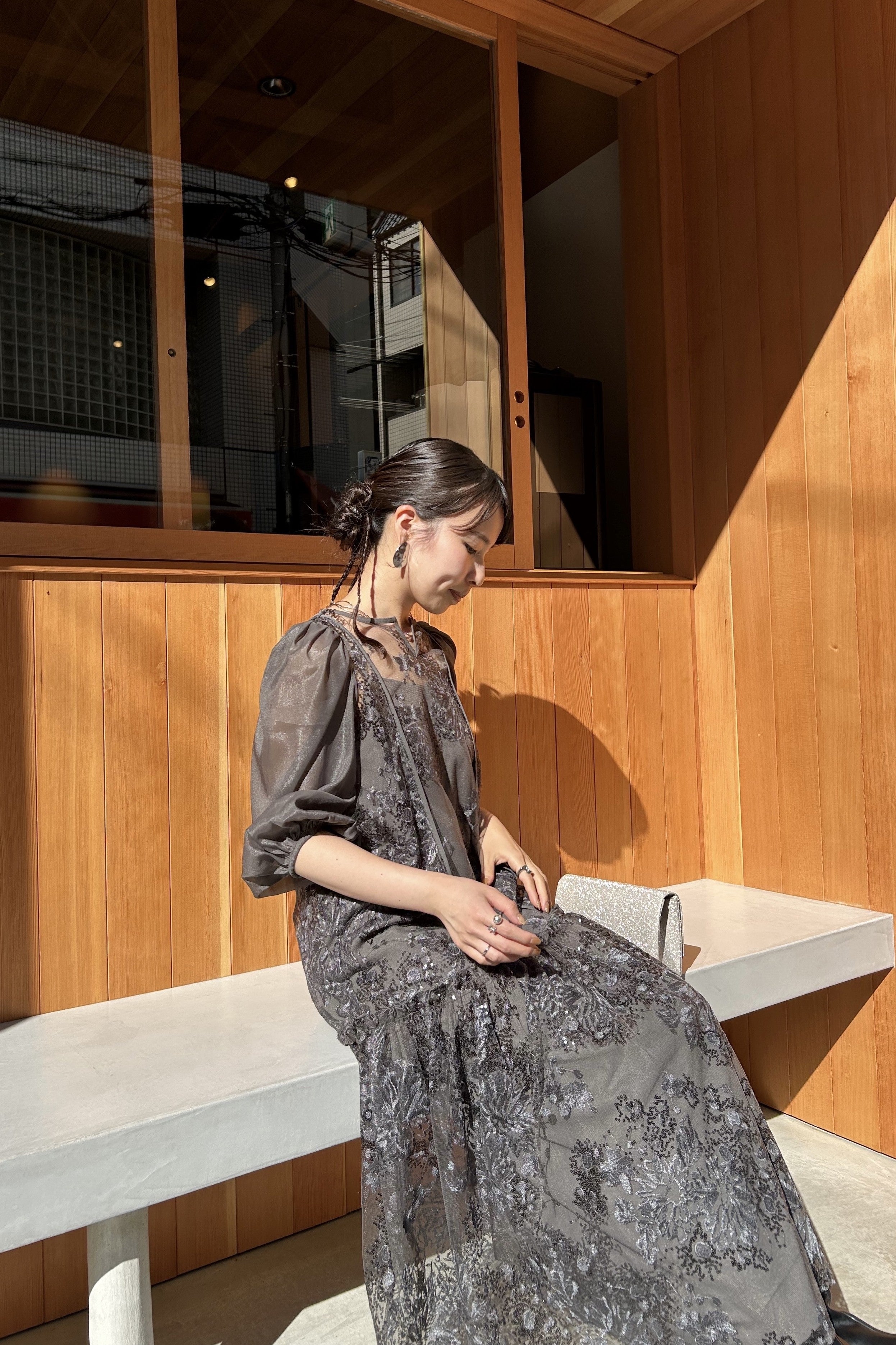 model:159cm size:M color:グレー
