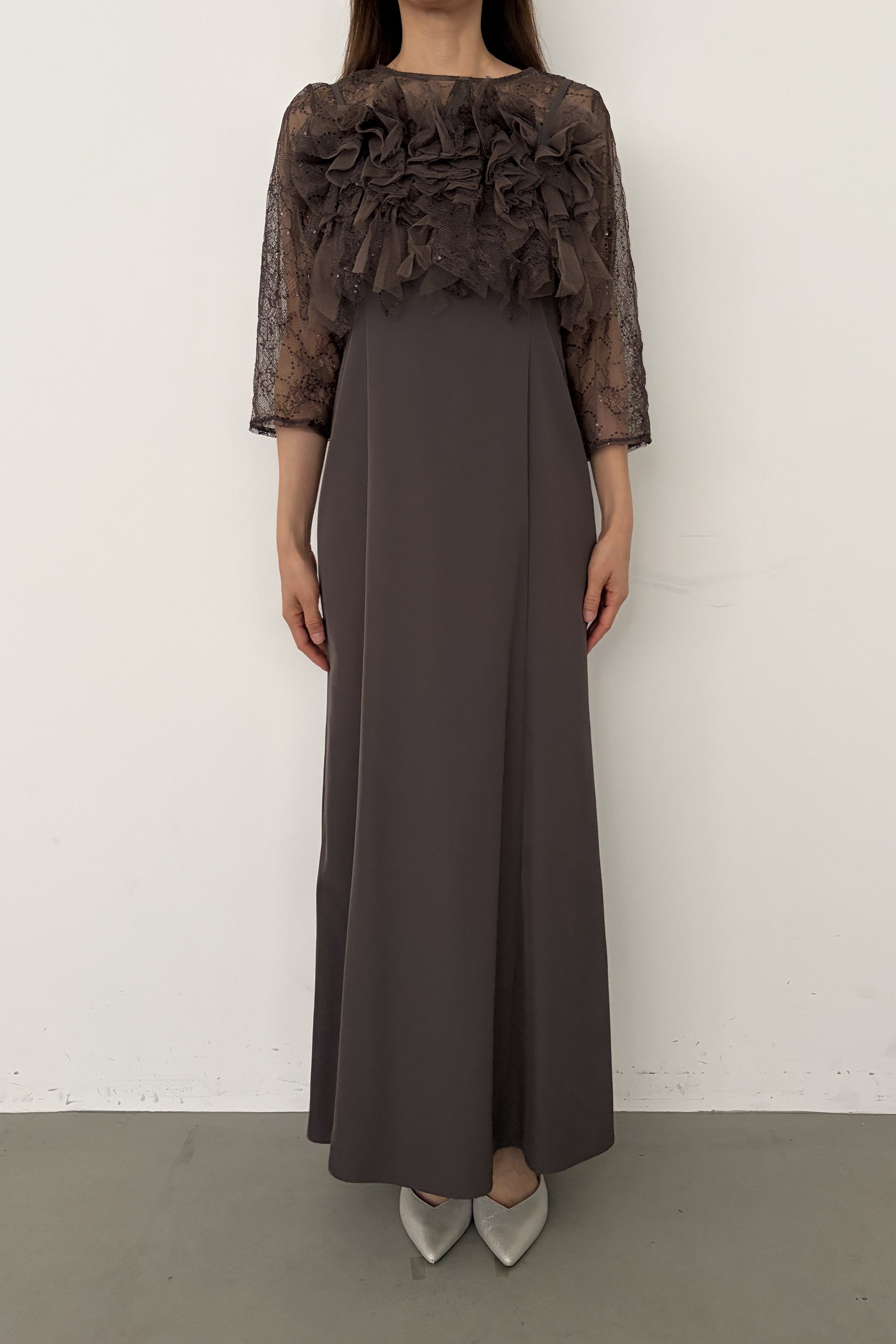 model:164cm size:L color:ブラウン