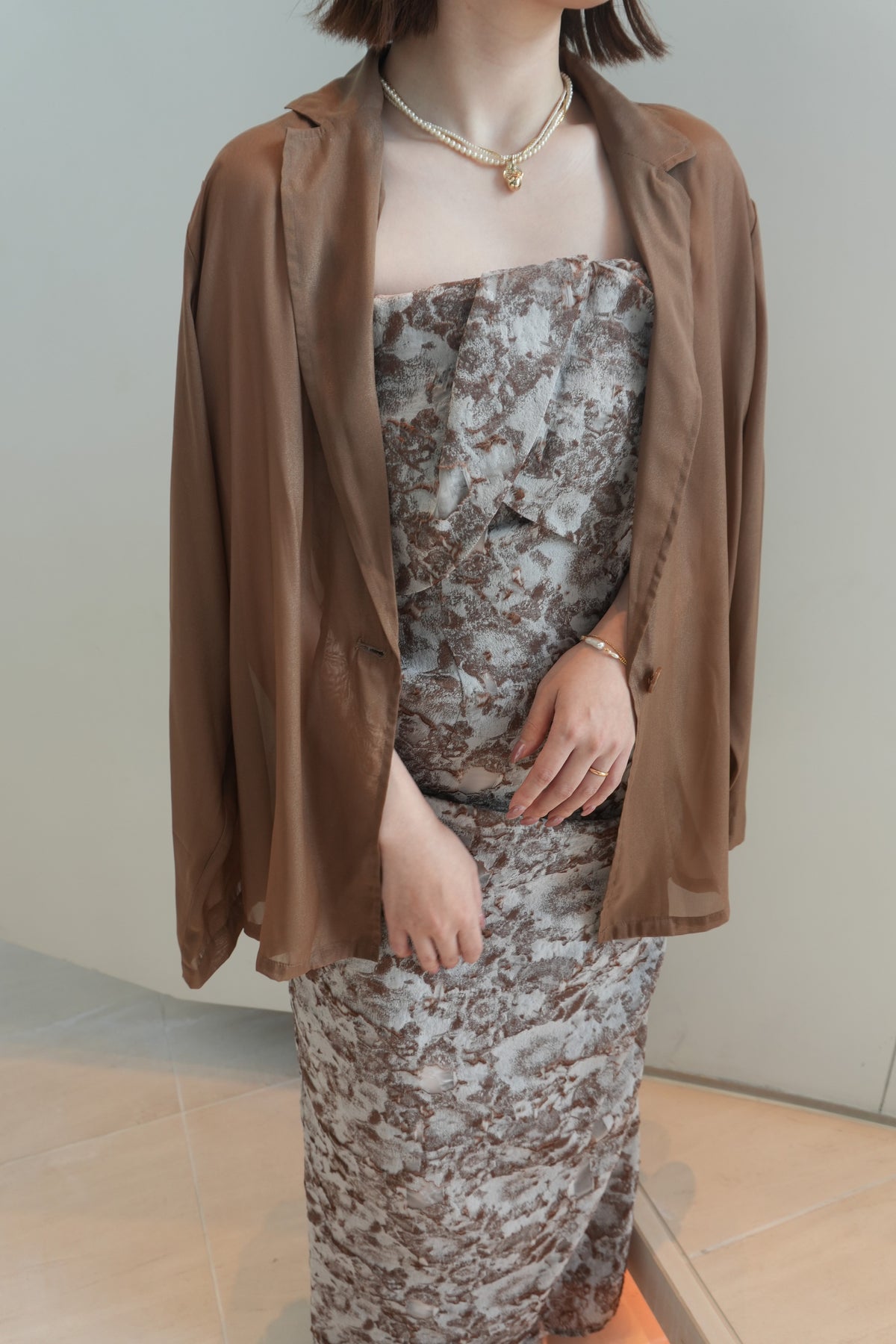 model:153cm size:S color:ブラウン
