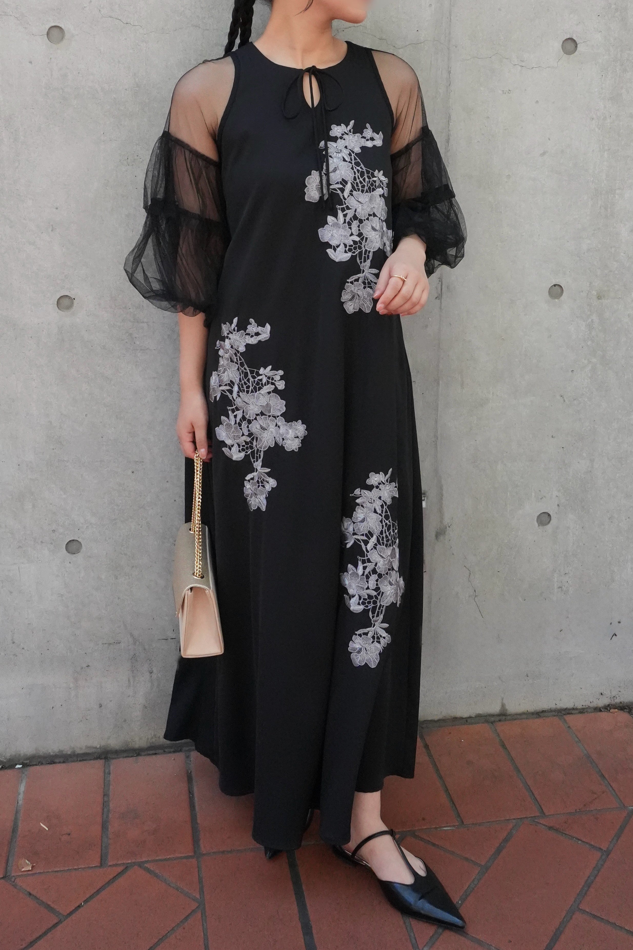 model:155cm size:S color:ブラック