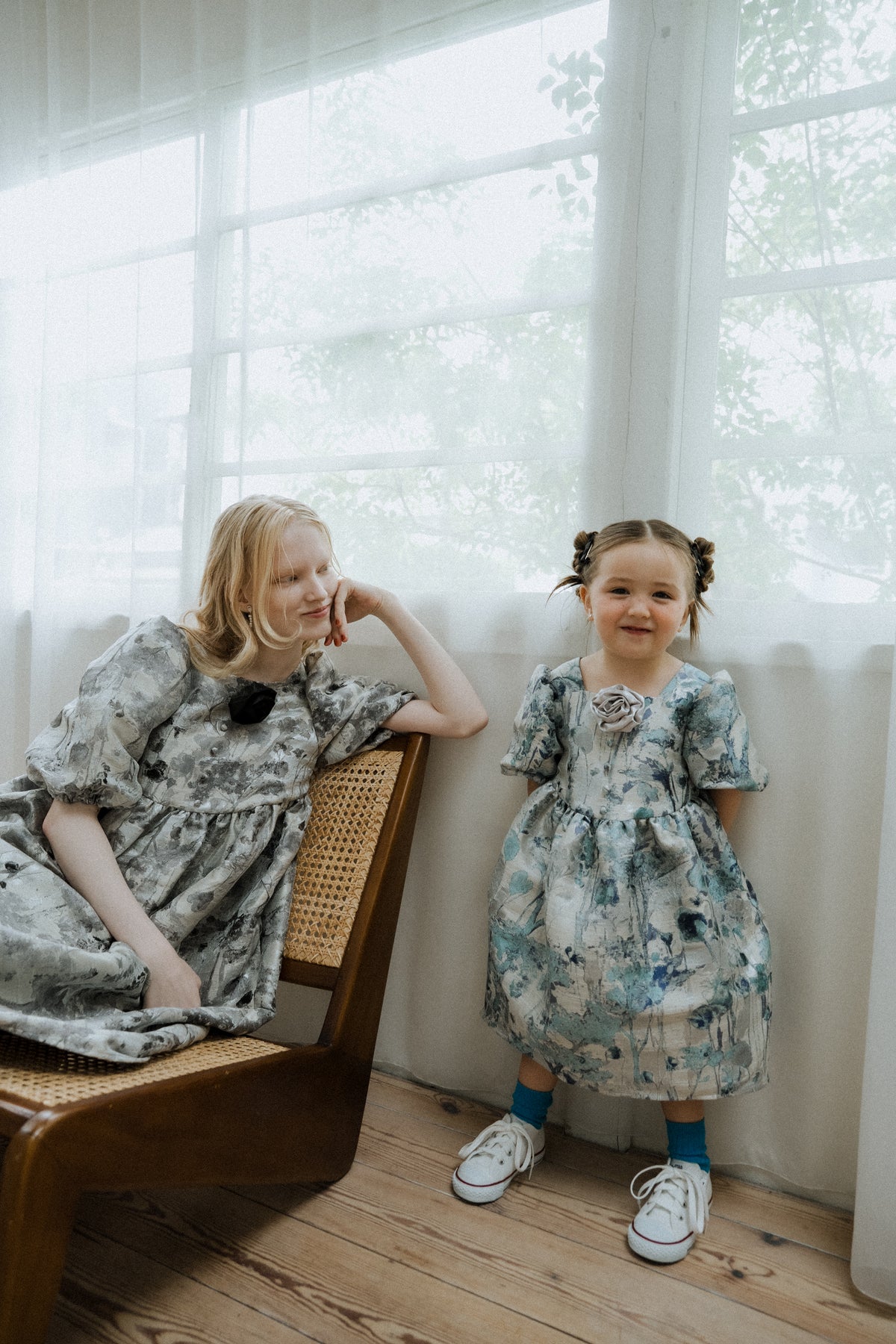 1156 Botanical jacquard dress kids
