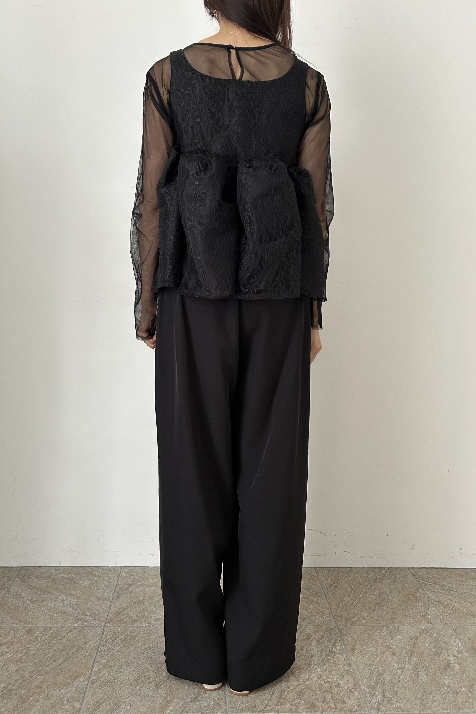 model:164cm size:L color:ブラック