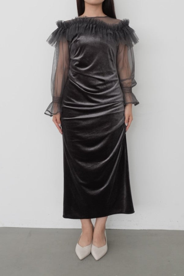 model:159cm size:S color:ブルーグレー