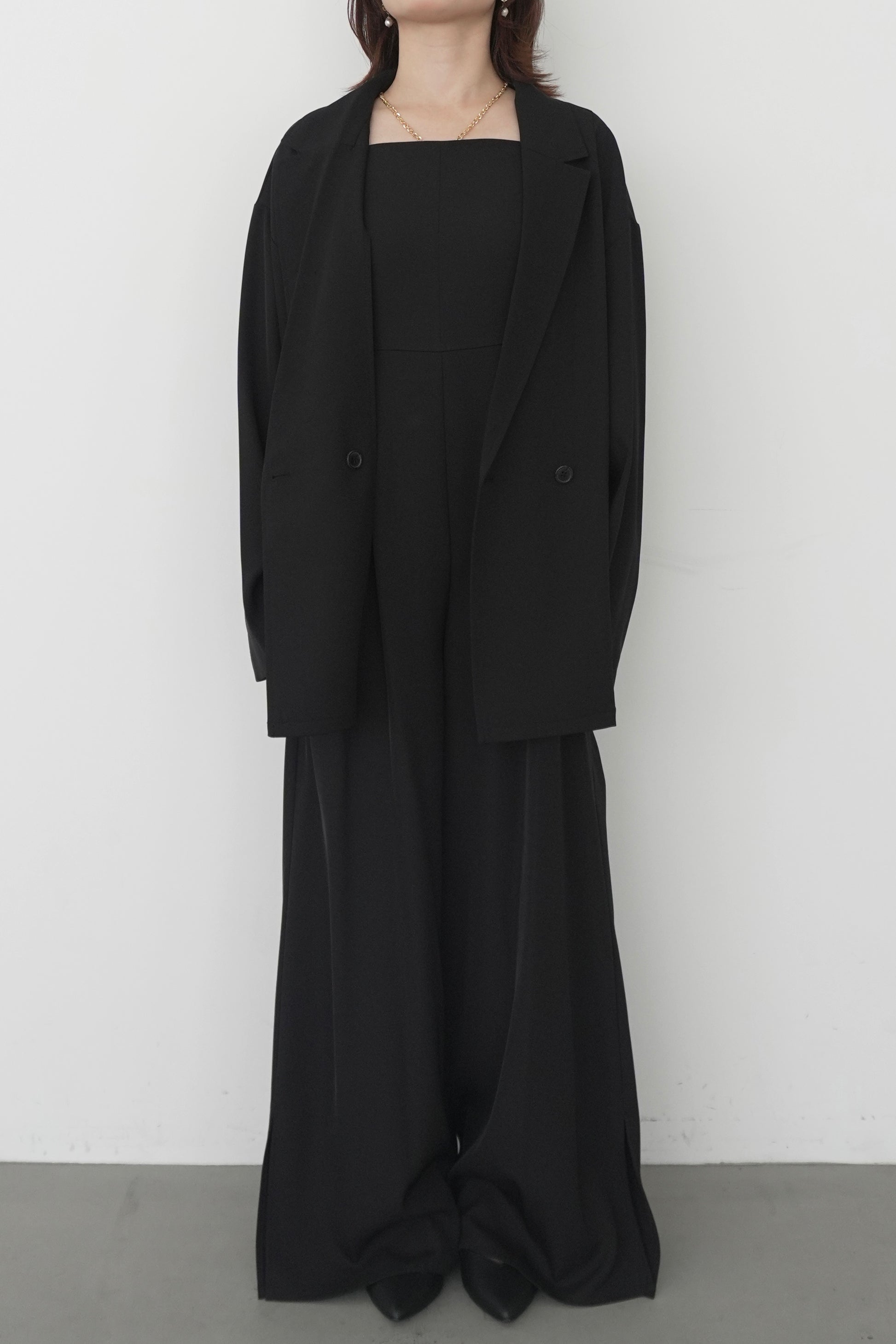 153cm/骨格ストレート　Lサイズ/ブラック着用 ヒール5.2cm