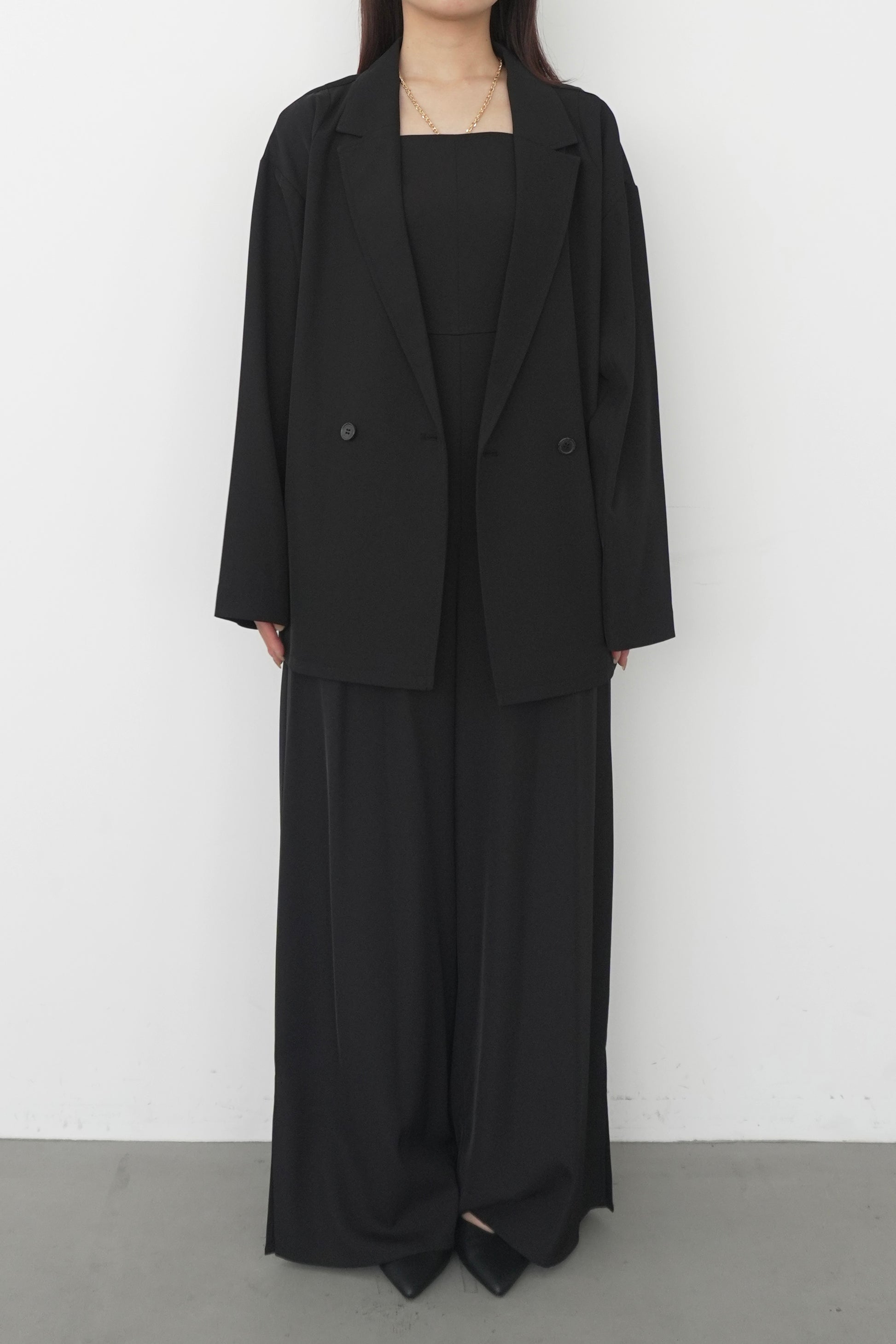 159cm/骨格ウェーブ　Lサイズ/ブラック着用 ヒール5.2cm