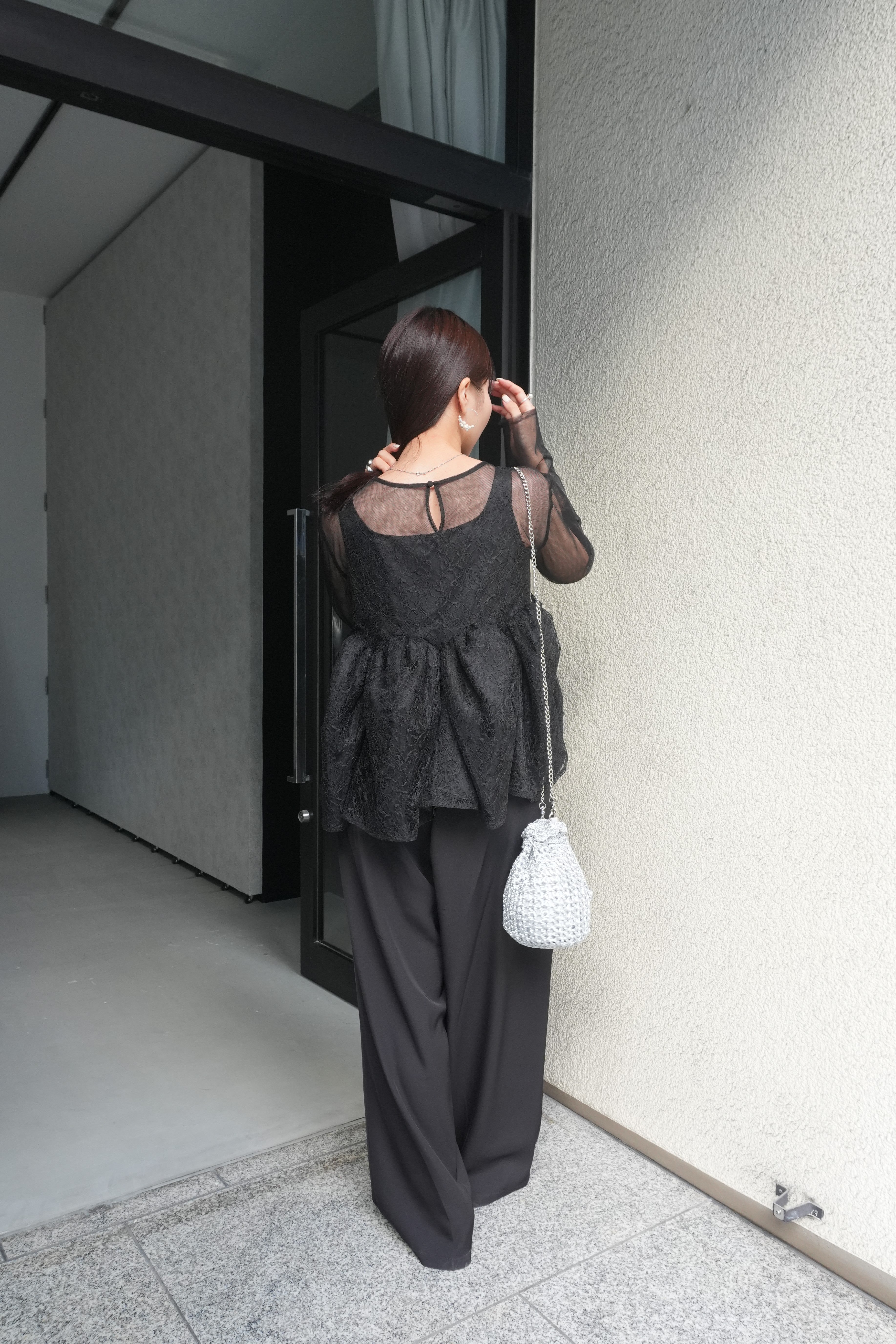 model:159cm size:M color:ブラック