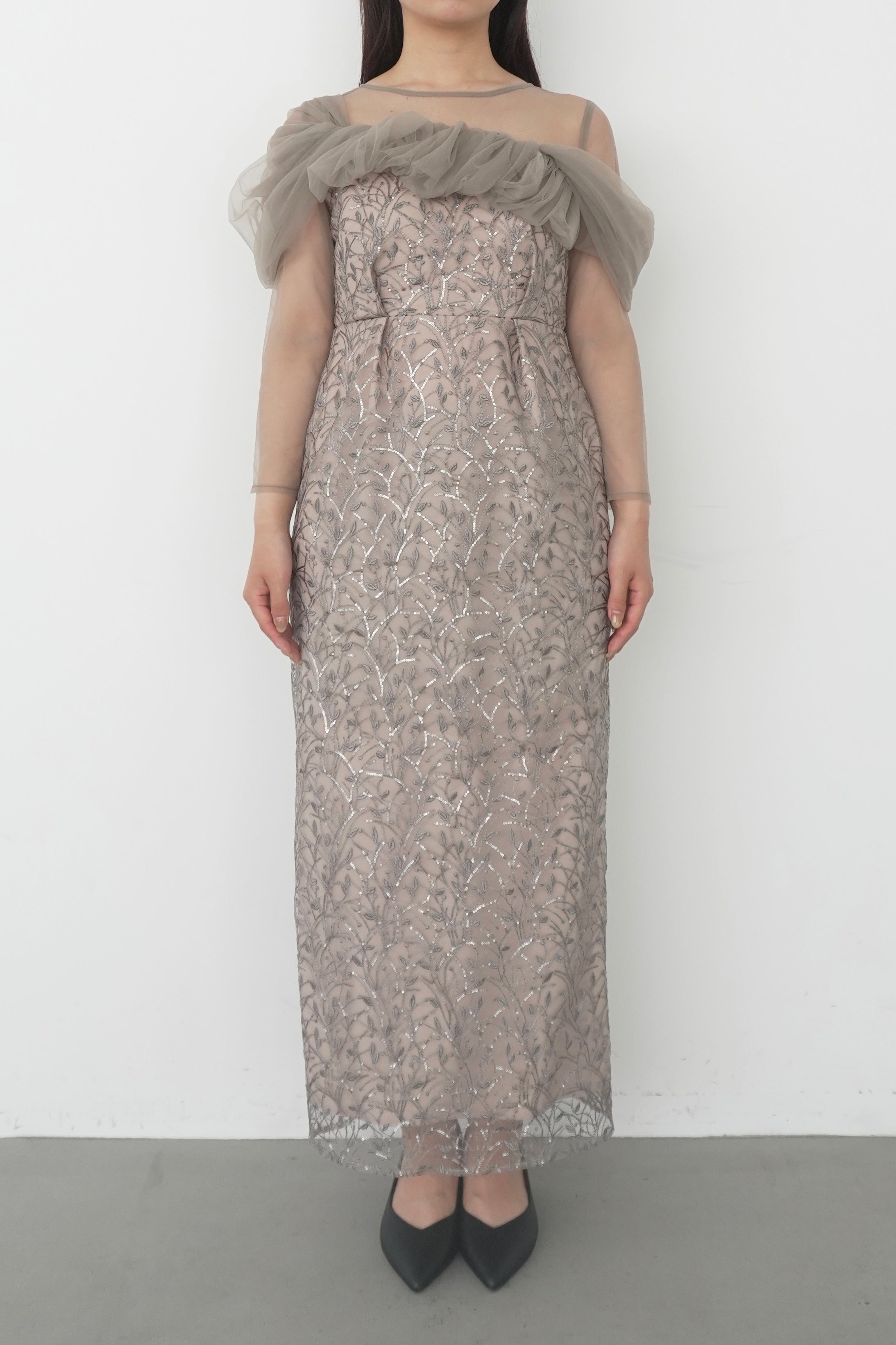 model:159cm size:M color:ベージュ