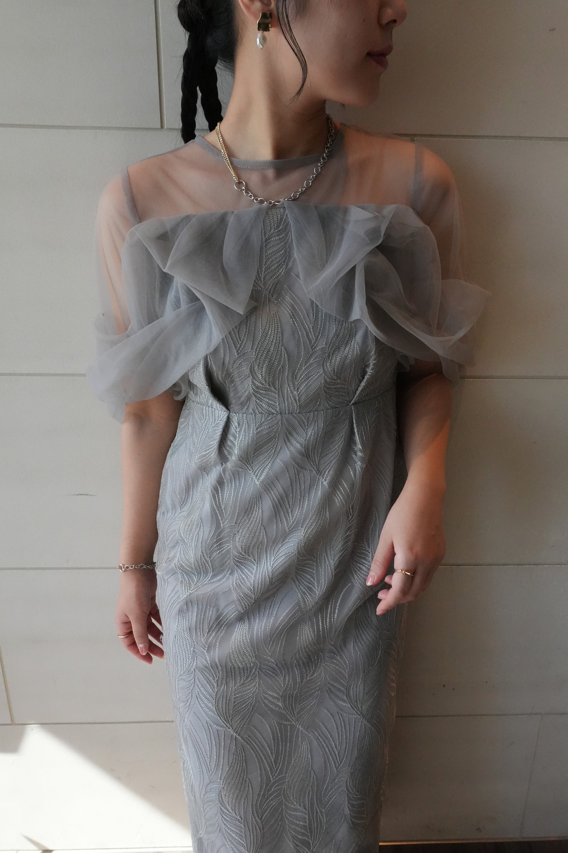 model:155cm size:S color:グレー