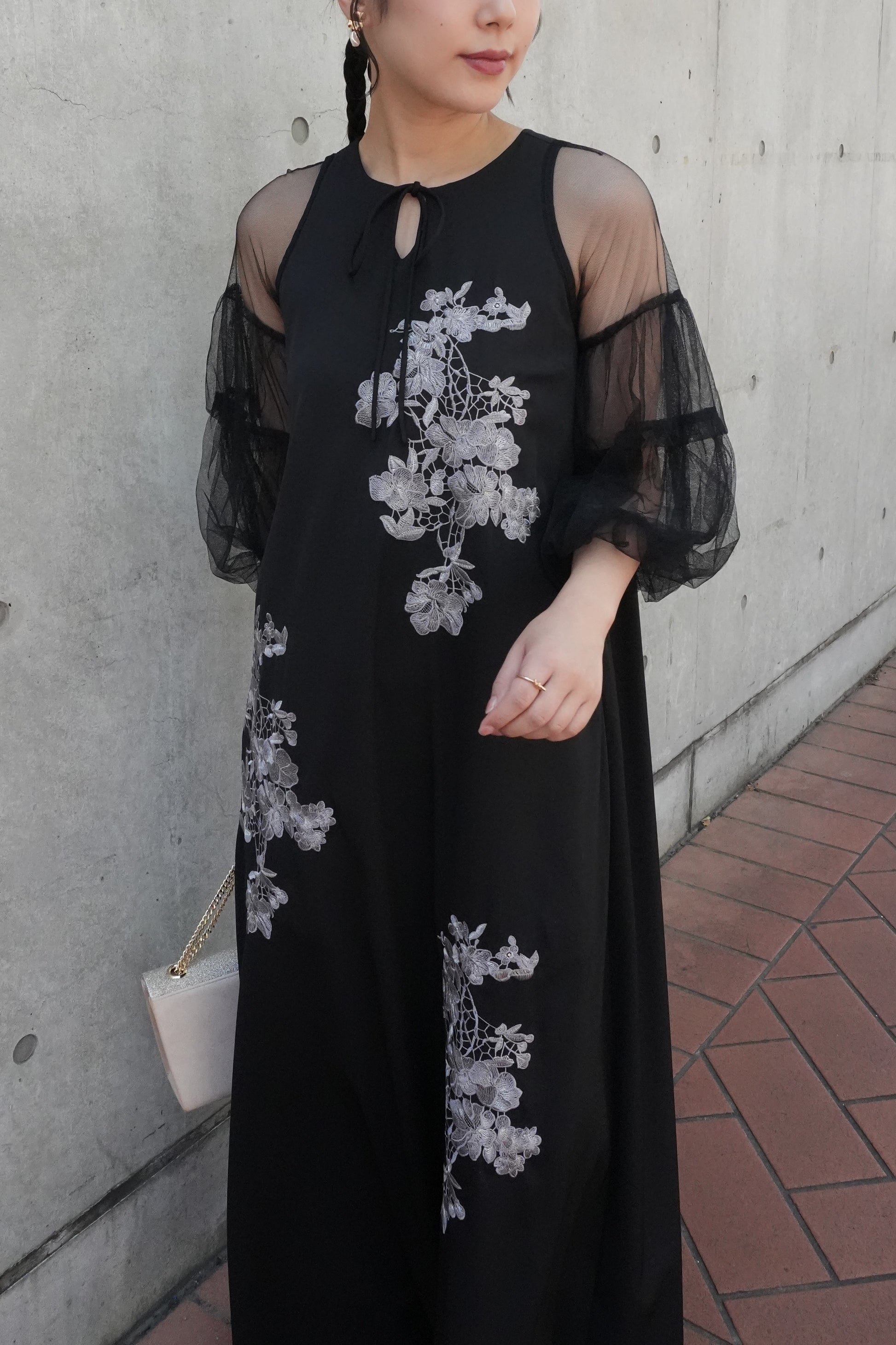 model:155cm size:S color:ブラック