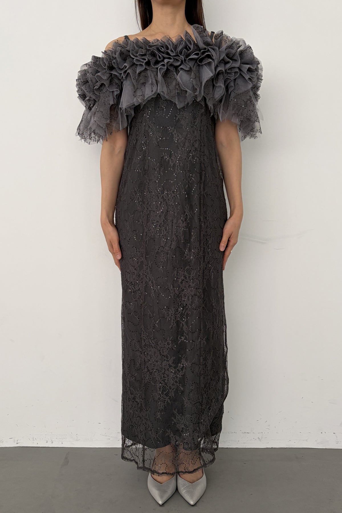 model:164cm size:M color:チャコール