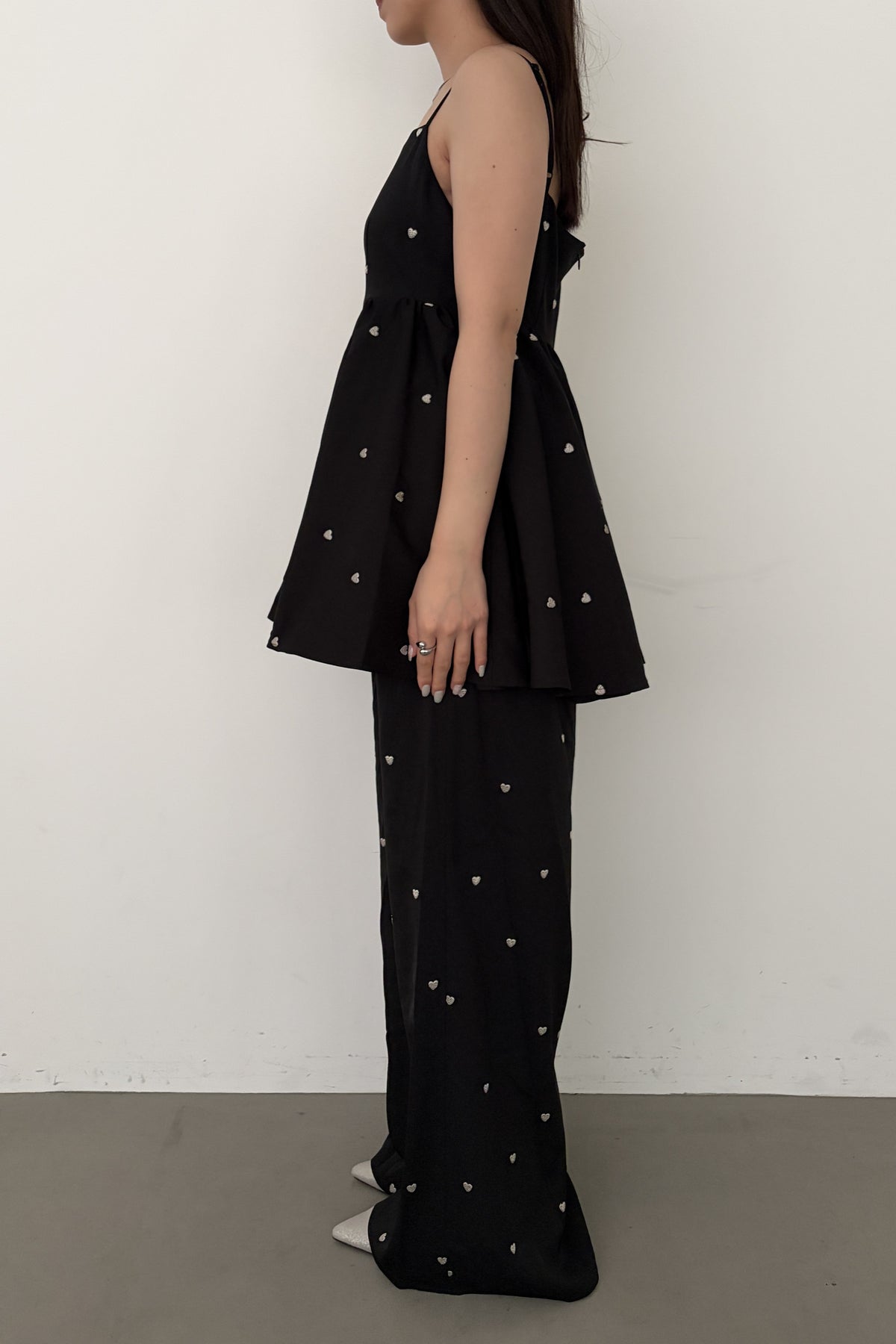 model:159cm size:L color:ブラック