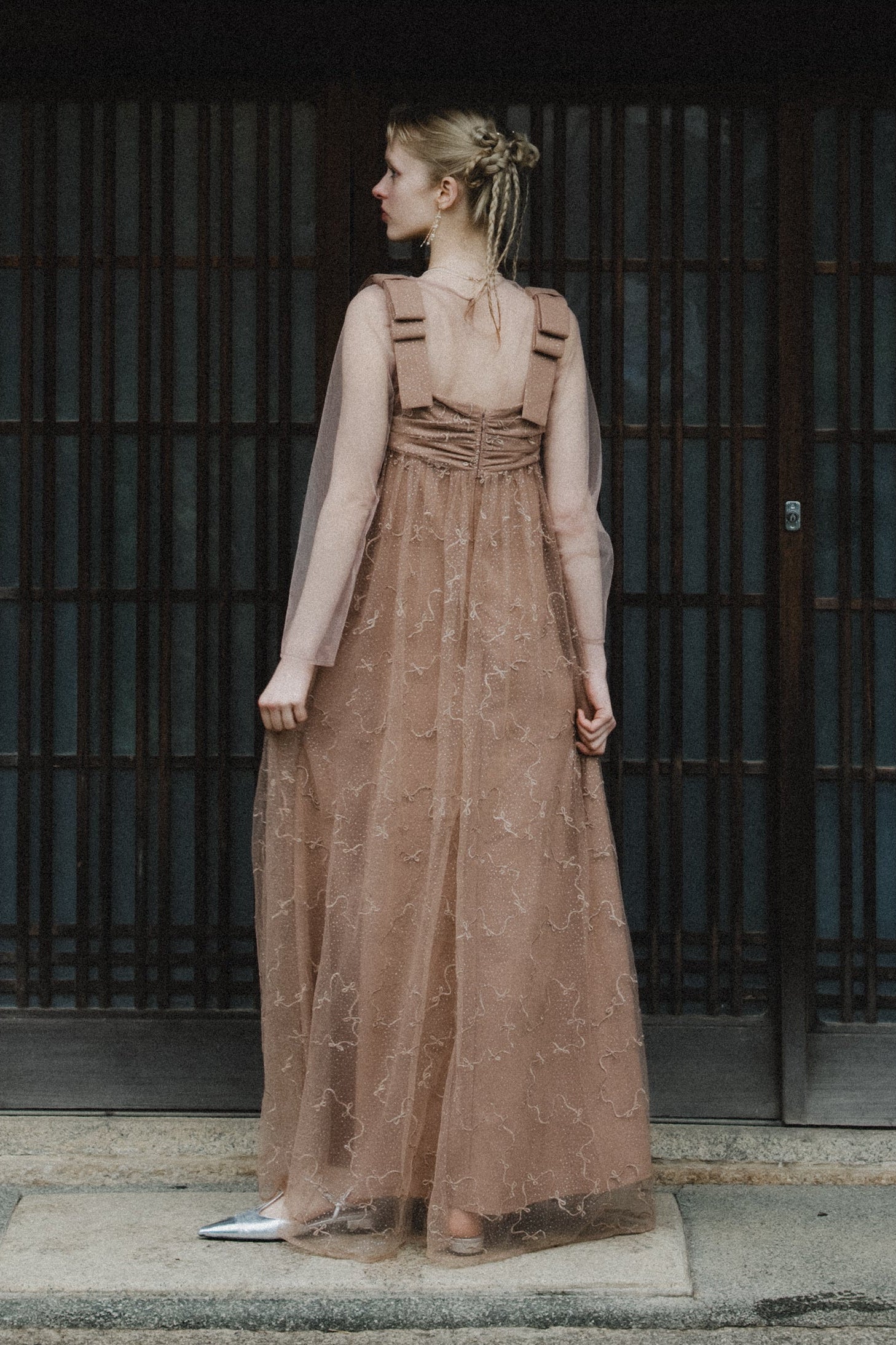 1113 Ribbon tulle dress