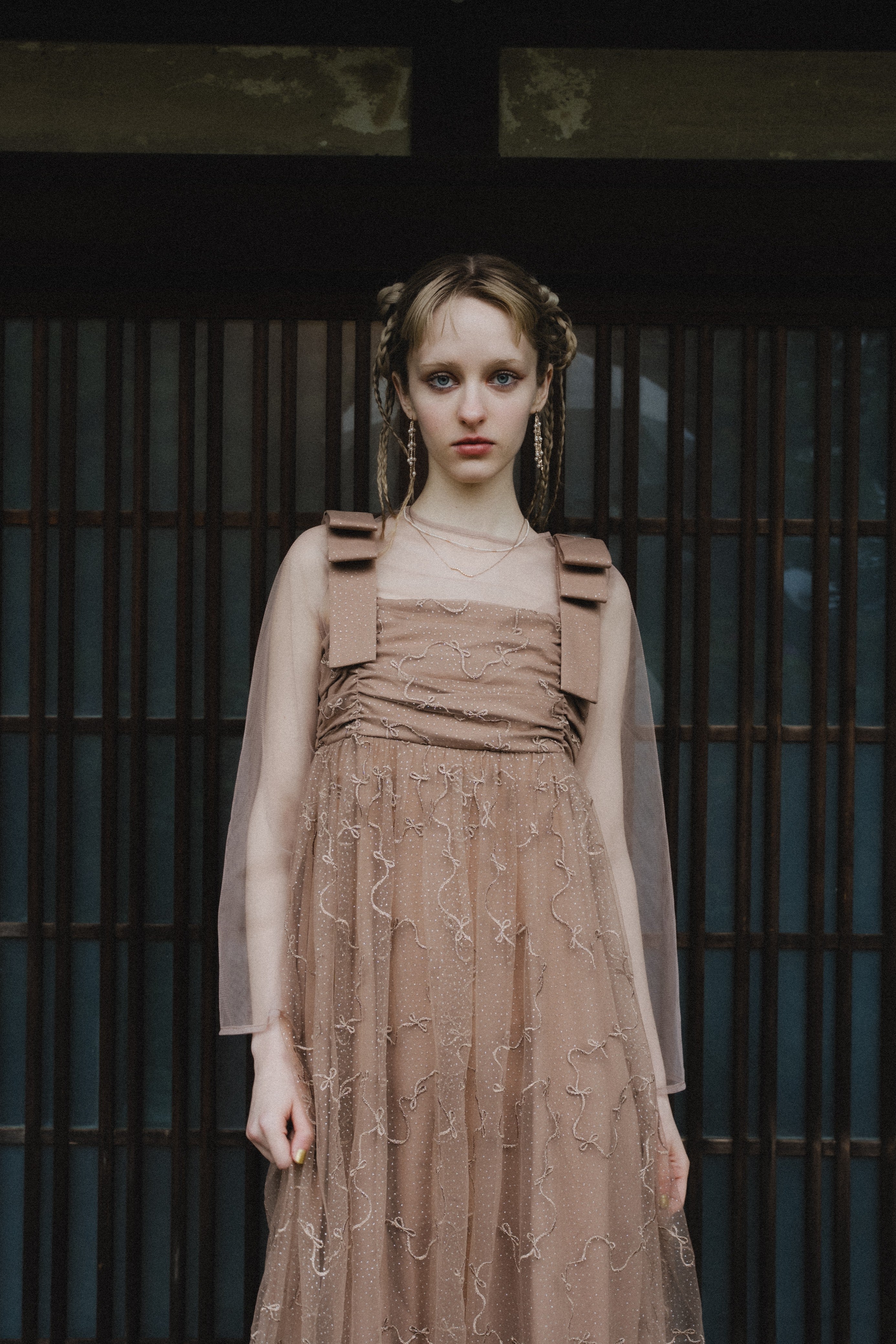 1113 Ribbon tulle dress