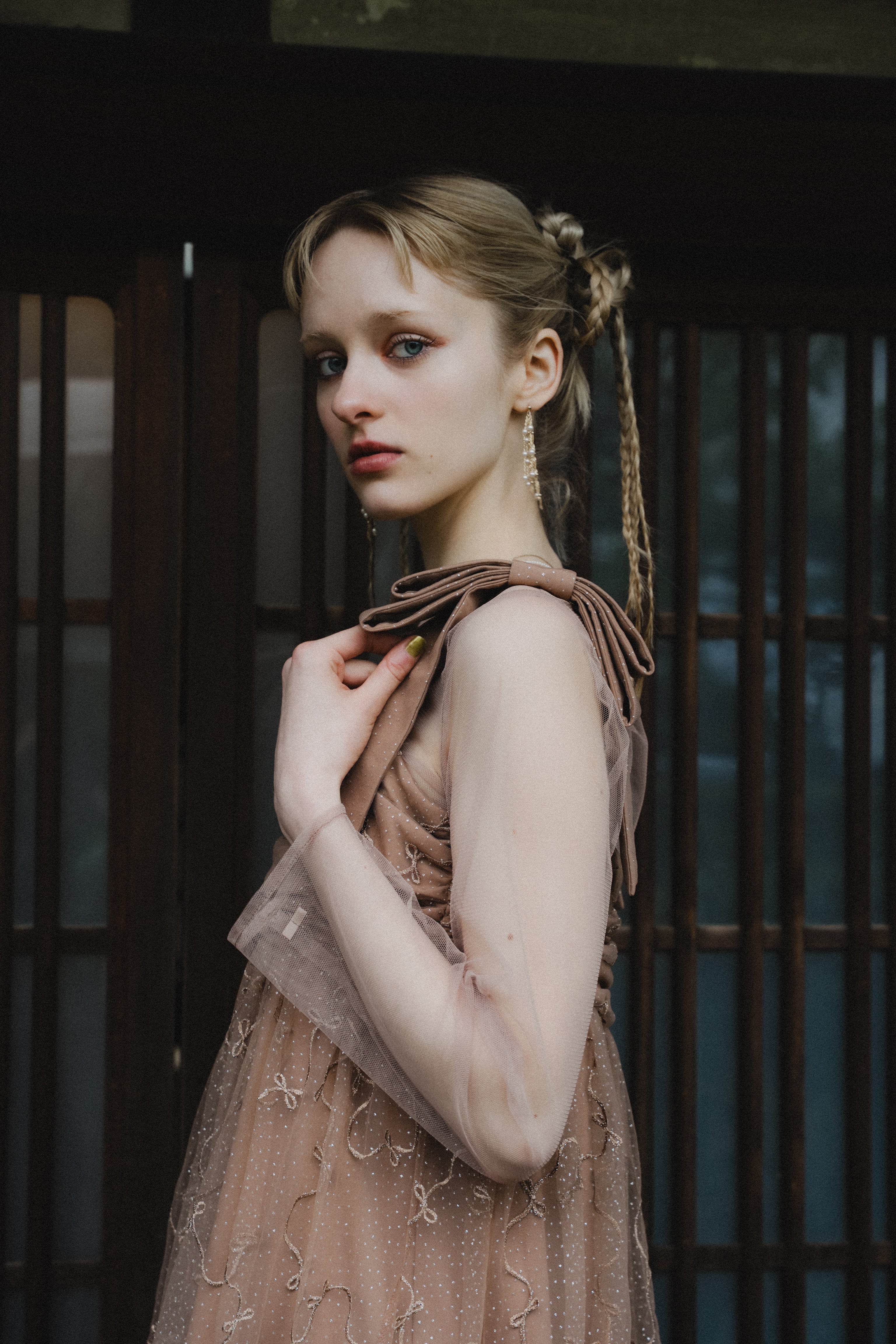 1113 Ribbon tulle dress