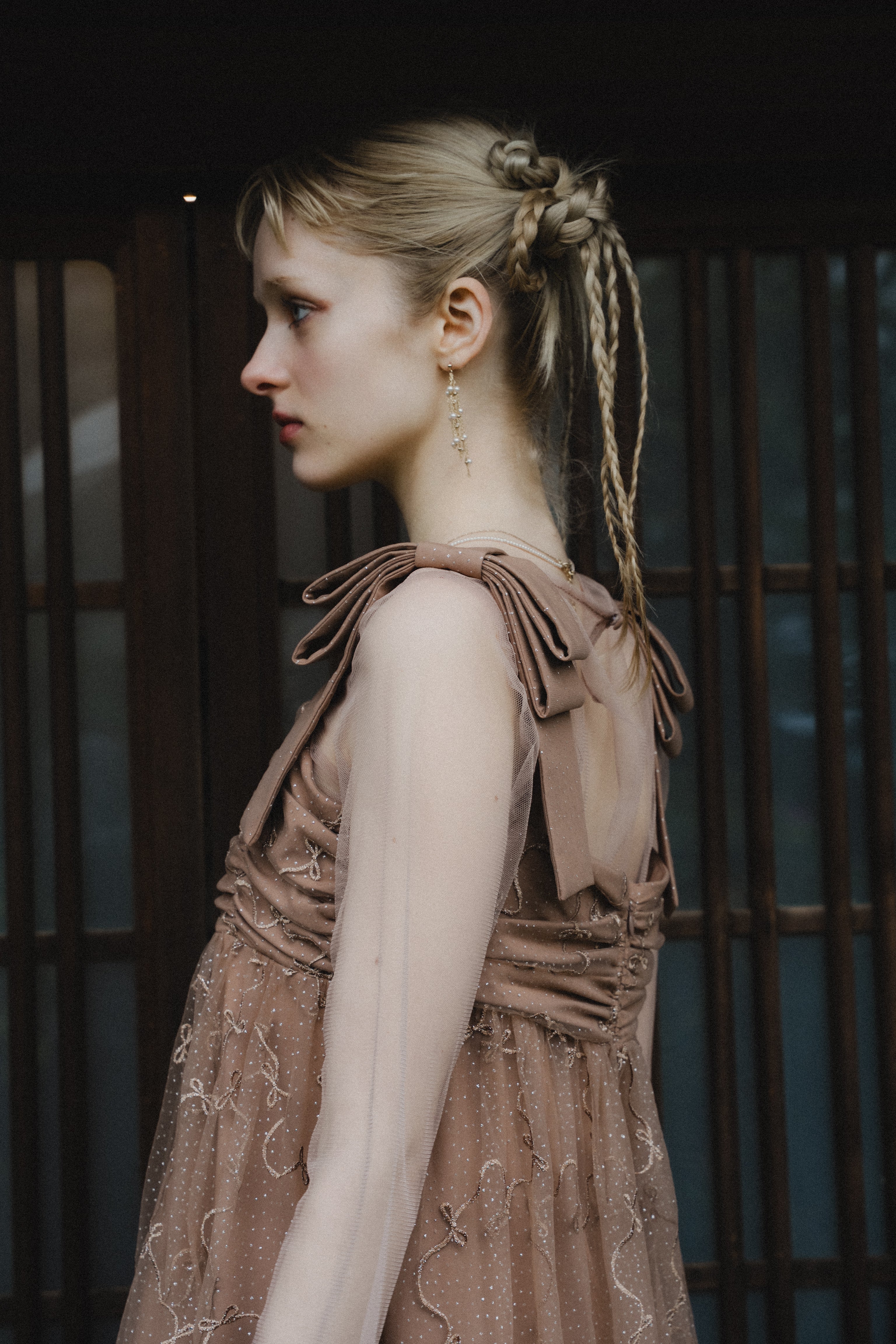 1113 Ribbon tulle dress