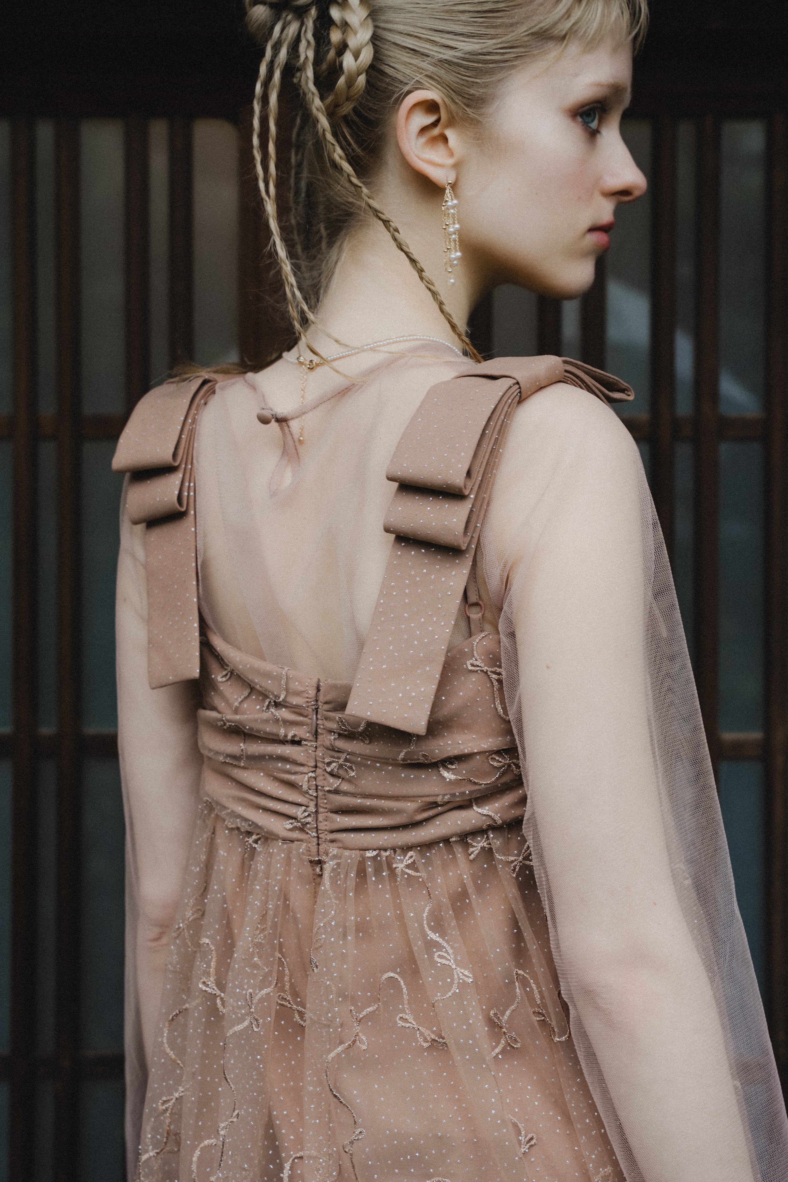 1113 Ribbon tulle dress