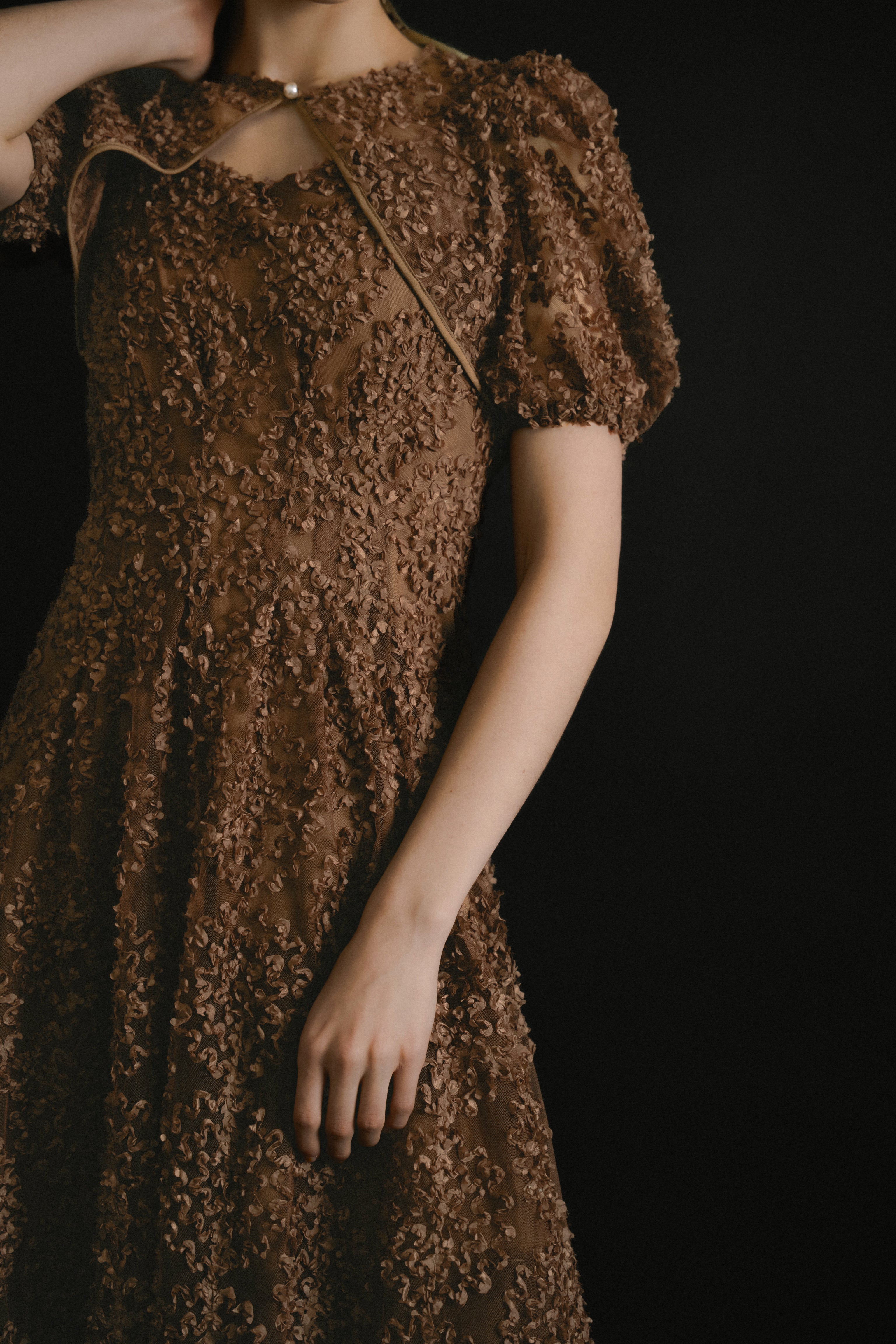 1056 Bloom noir dress